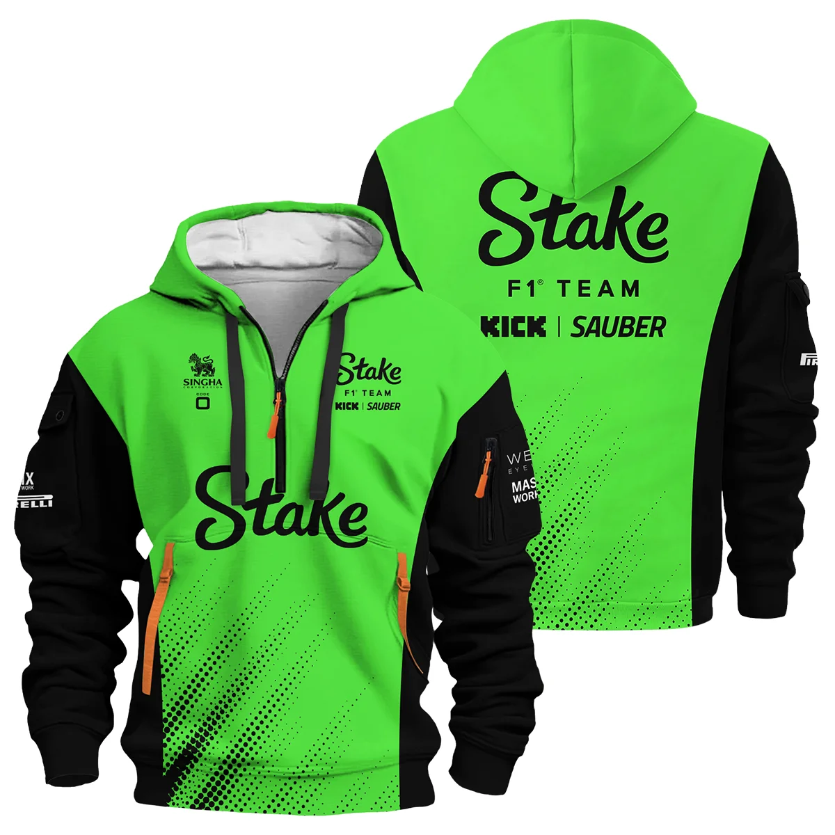 2025 Kick Sauber F1 Team Suit Hoodie Half Zipper BLVA100725A02KSHDF - Formula Racing Apparel