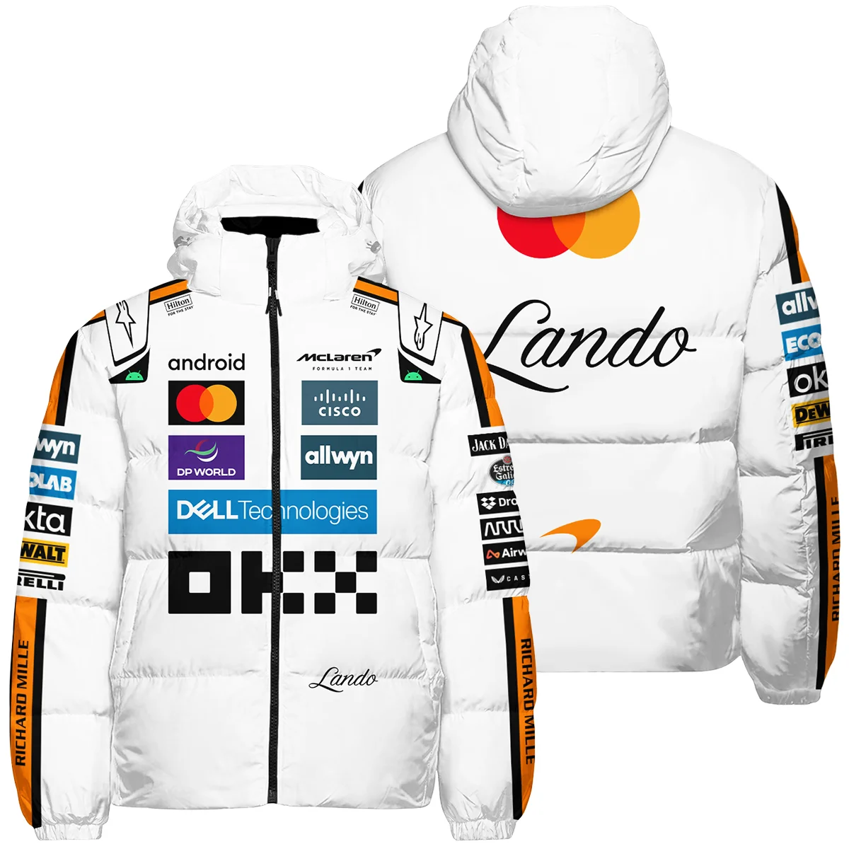 2025 Lando Norris Racing Suit McLaren F1 Down & Puffer Jackets BLVALN120825A4HCJ - Race Day Outfit