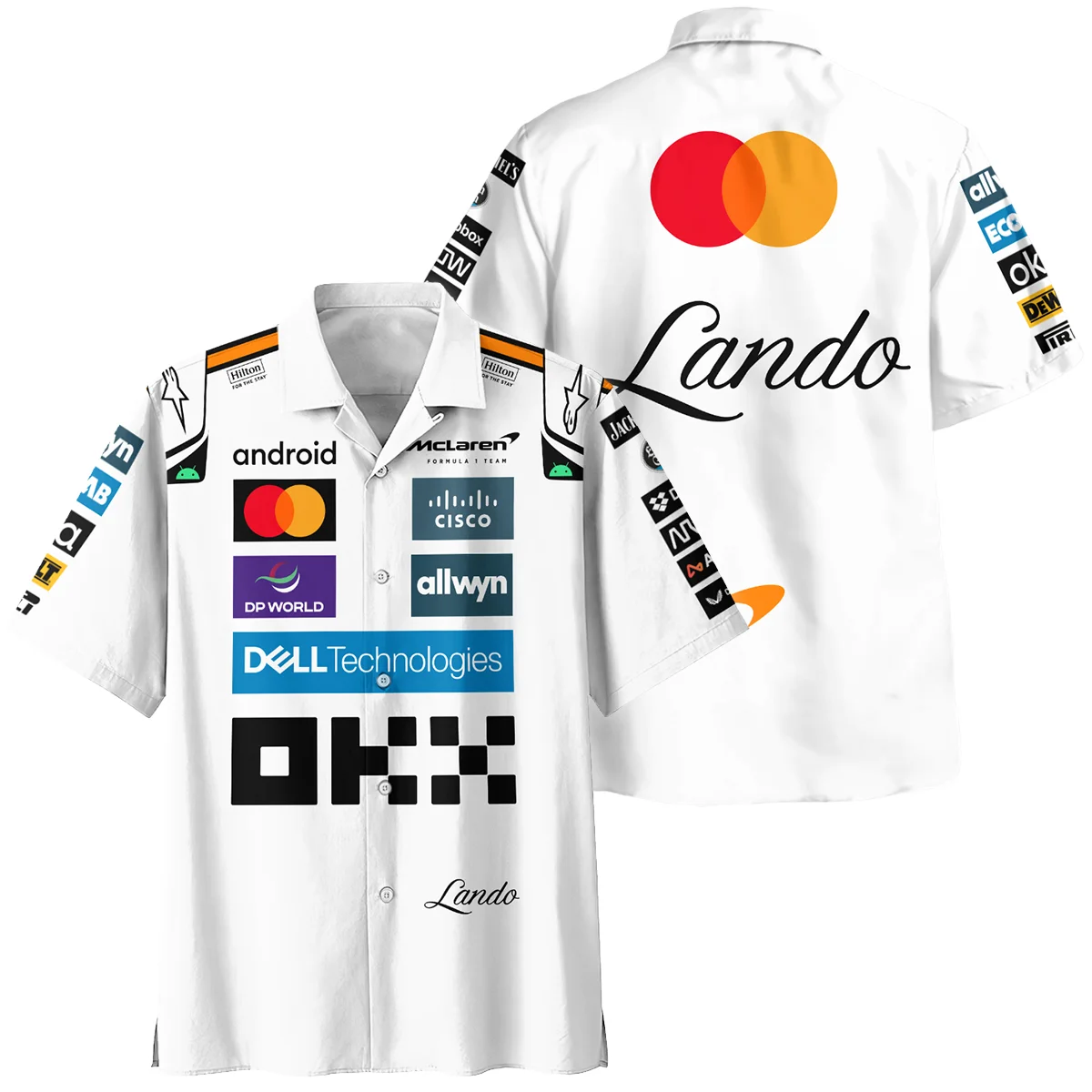 2025 Lando Norris Racing Suit McLaren F1 Hawaiian Shirt BLVALN120825A4HW - Formula Racing Apparel