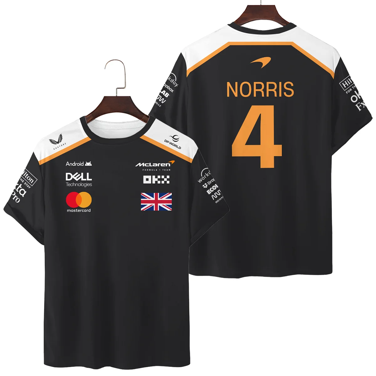 2025 McLaren Black Unisex T-Shirt BLF120625A8TS - Motorsport Apparel