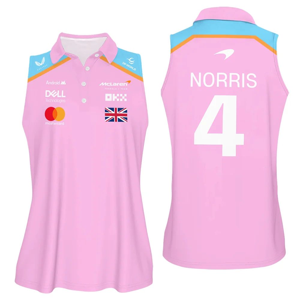2025 McLaren Pink Sleeveless Polo For Fan Girl BLF120625A2VPO