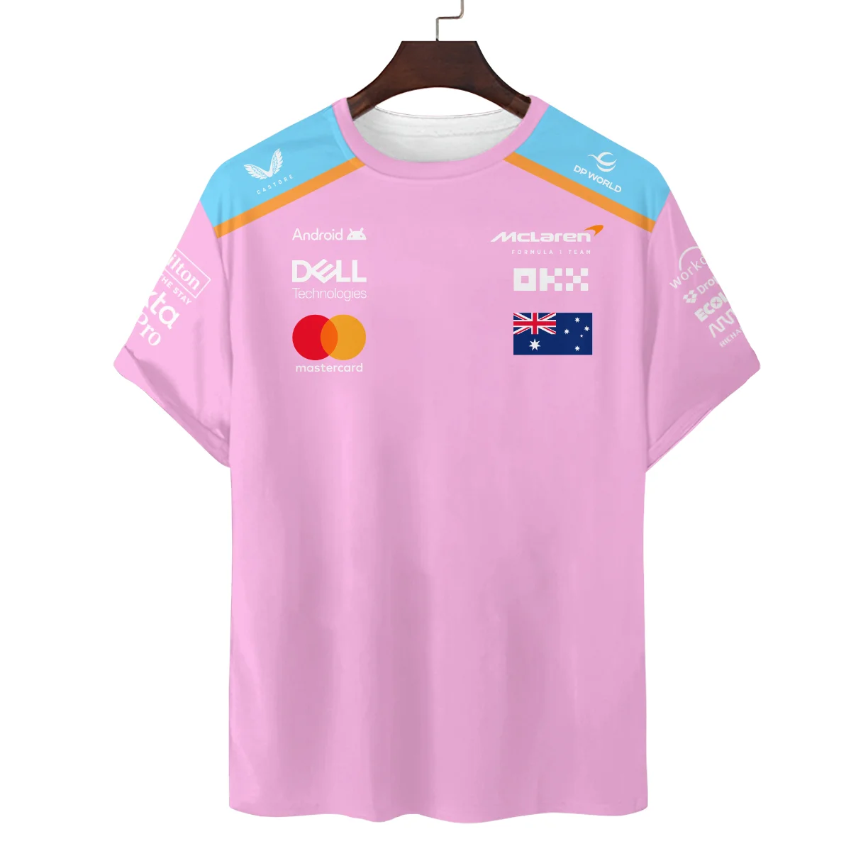 Alternative view of 2025 McLaren Pink Unisex T-Shirt BLF120625A1TS