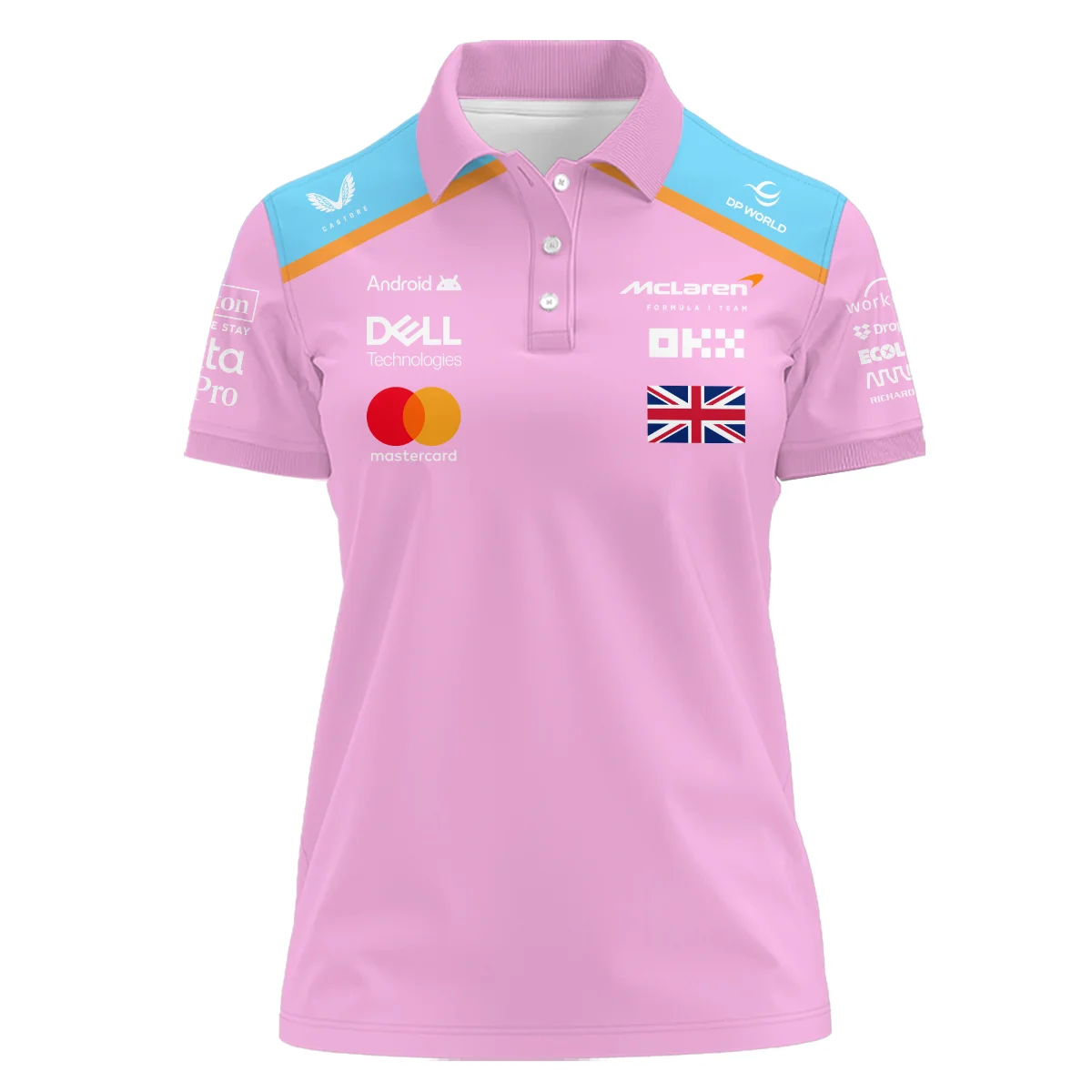 2025 McLaren Pink Women Polo Shirt BLF120625A2PL - Image 2