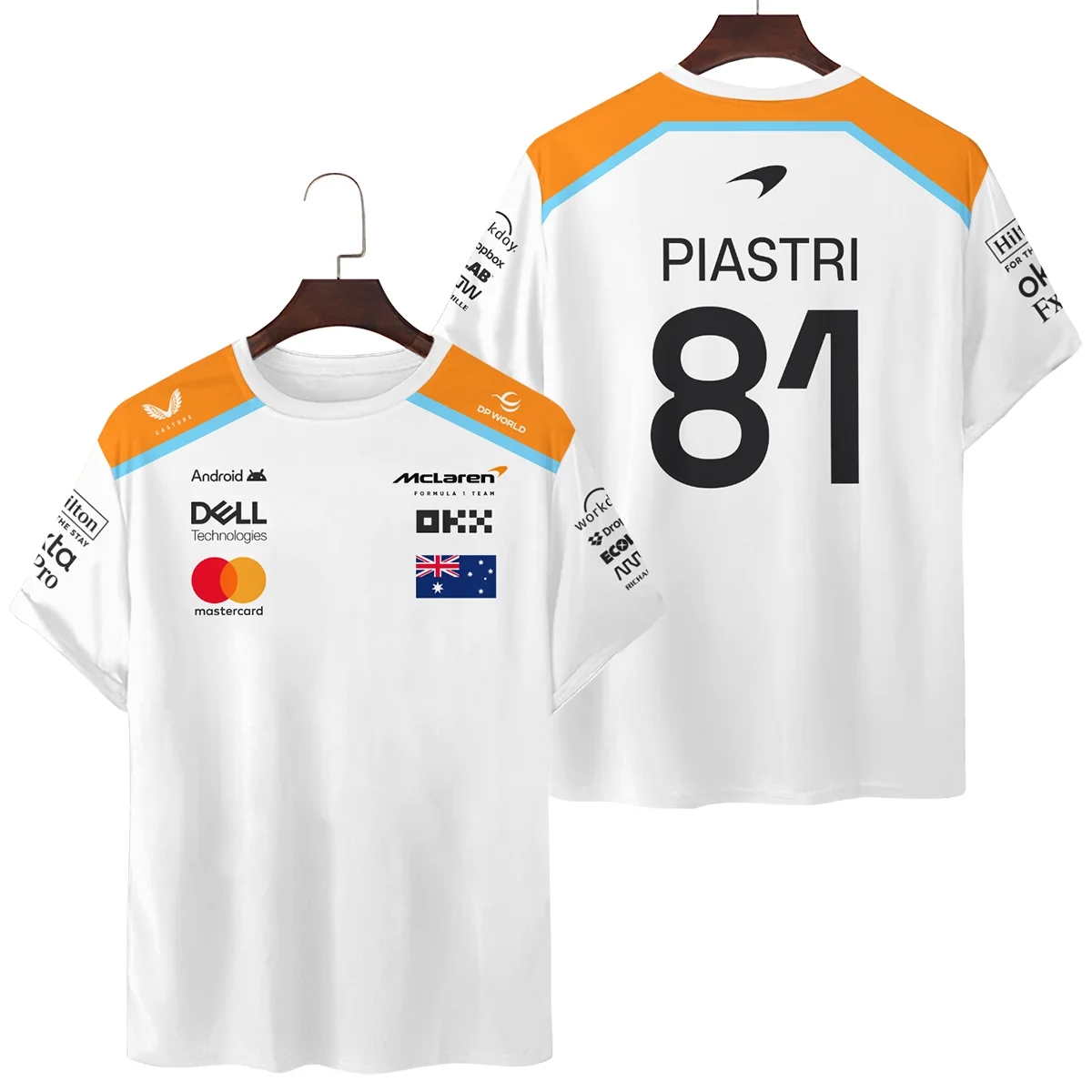 2025 McLaren White Unisex T-Shirt BLF120625A5TS