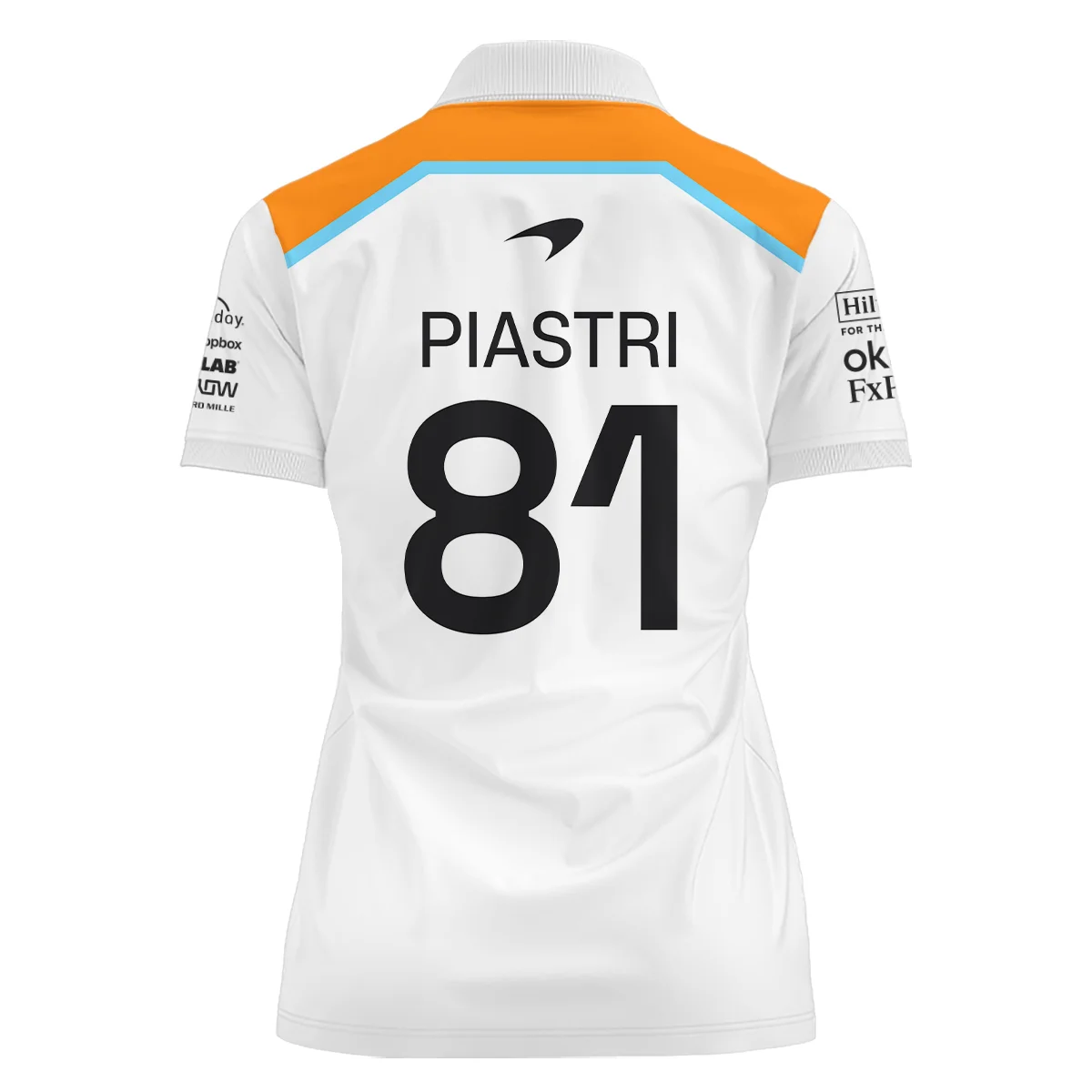 2025 McLaren White Women Polo Shirt BLF120625A5PL - Image 3