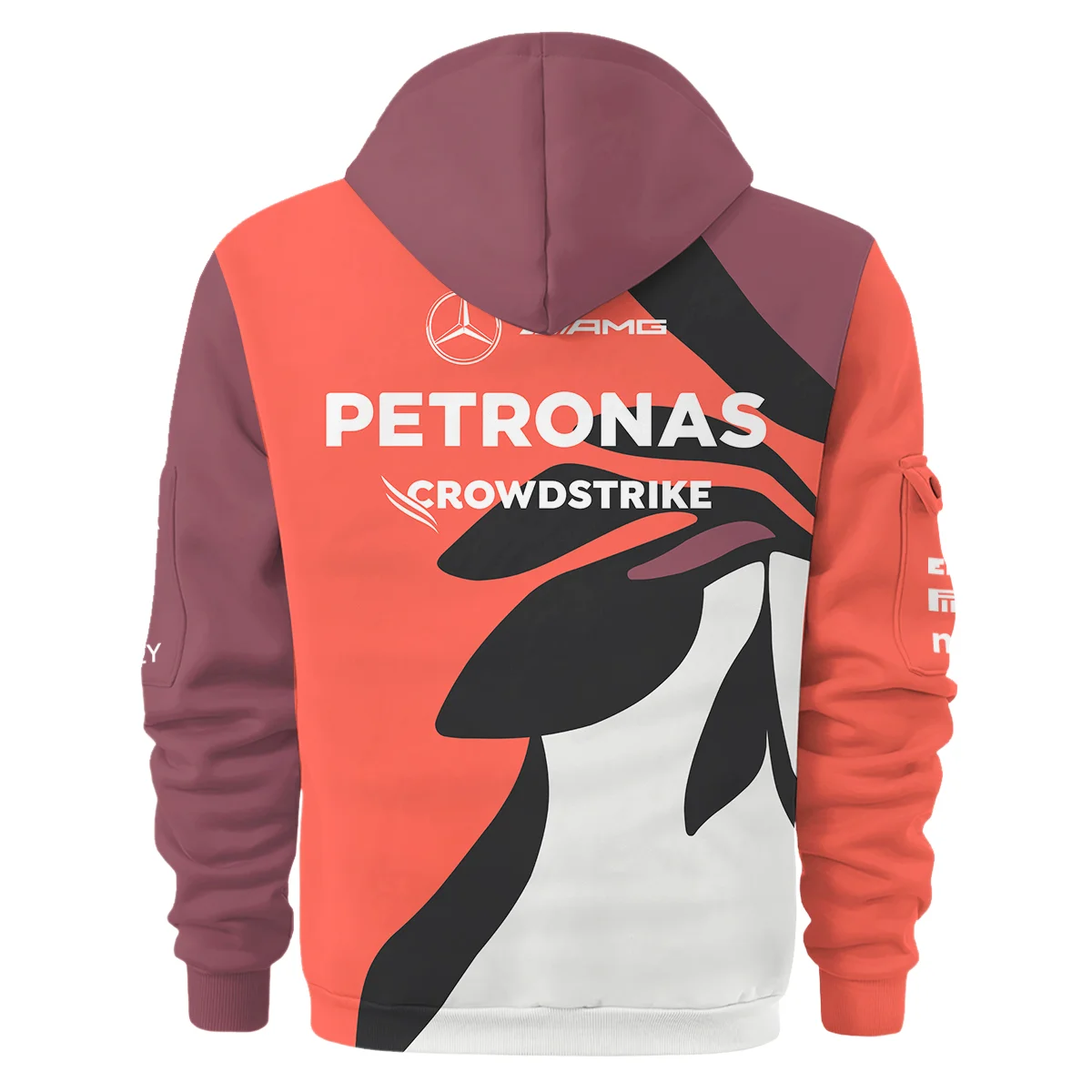 2025 Miami Floral Mercedes-AMG Petronas F1 Logo Hoodie Half Zip BLMER6525A33HZ - Image 3