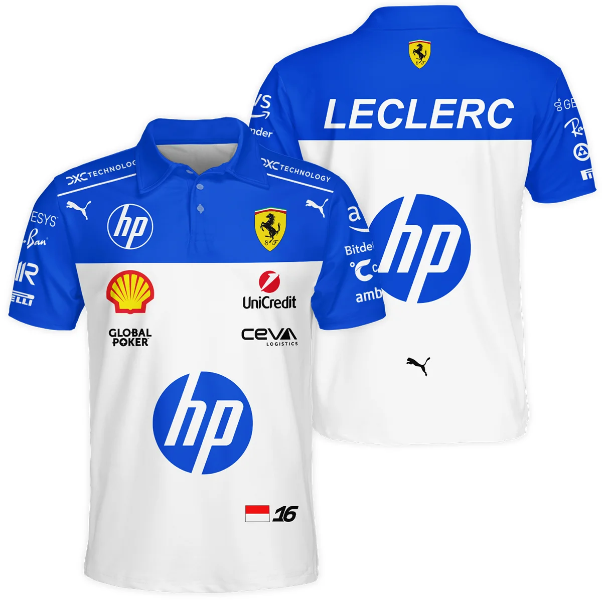2025 Miami GP Charles Leclerc Racing Suit Renault F1 Polo Shirt BLVACL260825A1PL - Race Day Design
