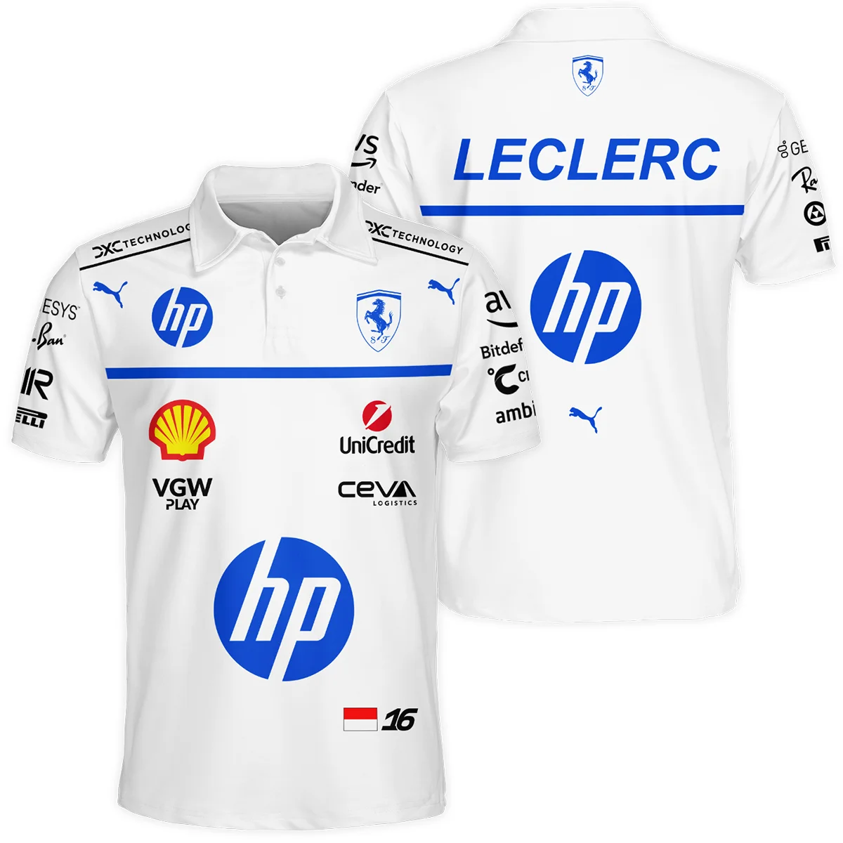 2025 Monaco GP Charles Leclerc Racing Suit Renault F1 Polo Shirt BLVACL260825A2PL - F1 Fan Gear