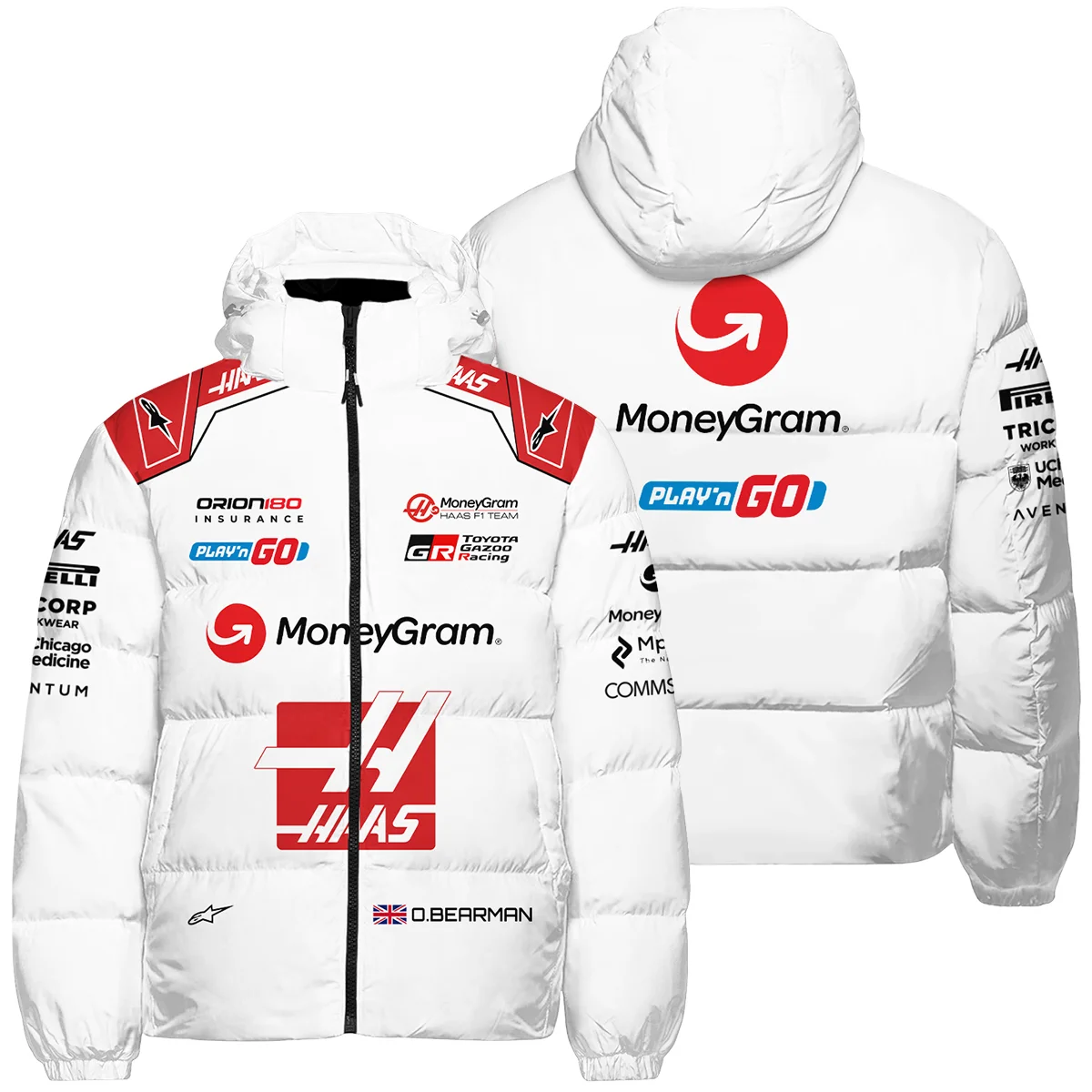 2025 Oliver Bearman Race Suit Haas F1 Team - Down & Puffer Jackets BLOB151125A2HCJ - Pit Lane Clothing