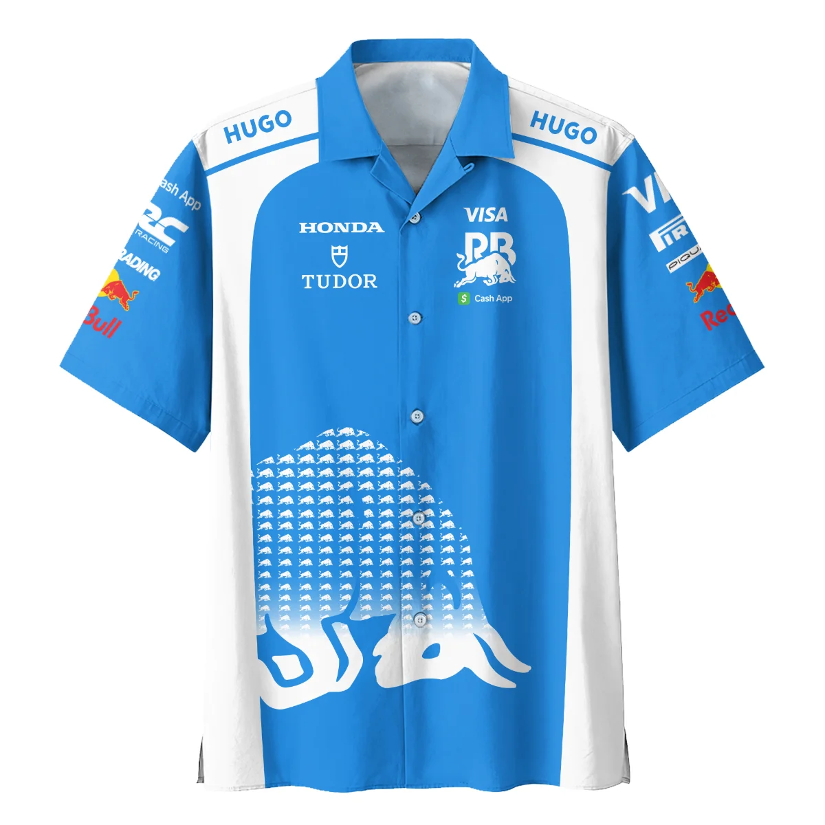 2025 Racing Bulls F1 Team Suit Hawaiian Shirt BLVA110725A02RCBHW - Image 2
