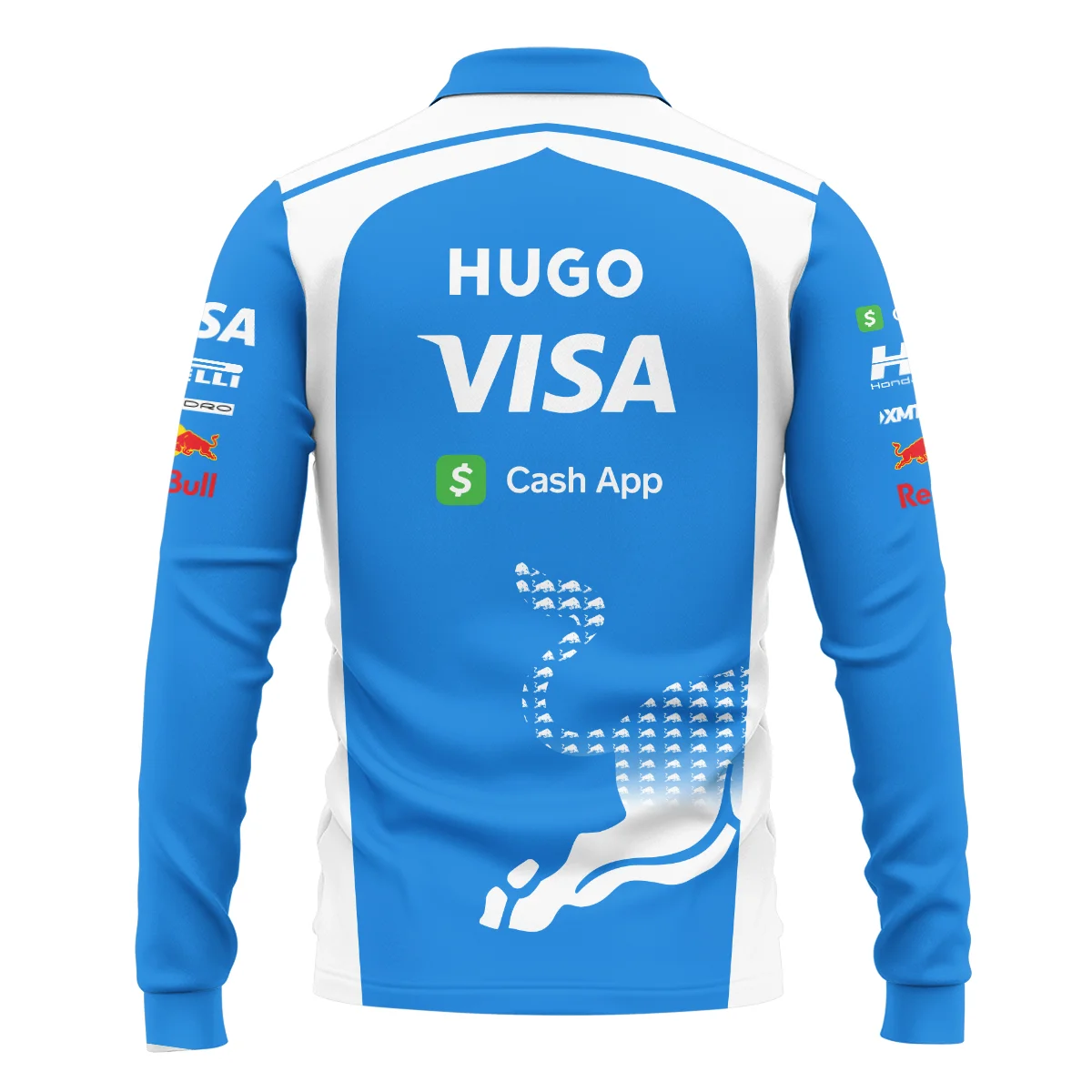 2025 Racing Bulls F1 Team Suit Long Polo Shirt BLVA110725A02RCBLPL - Image 3