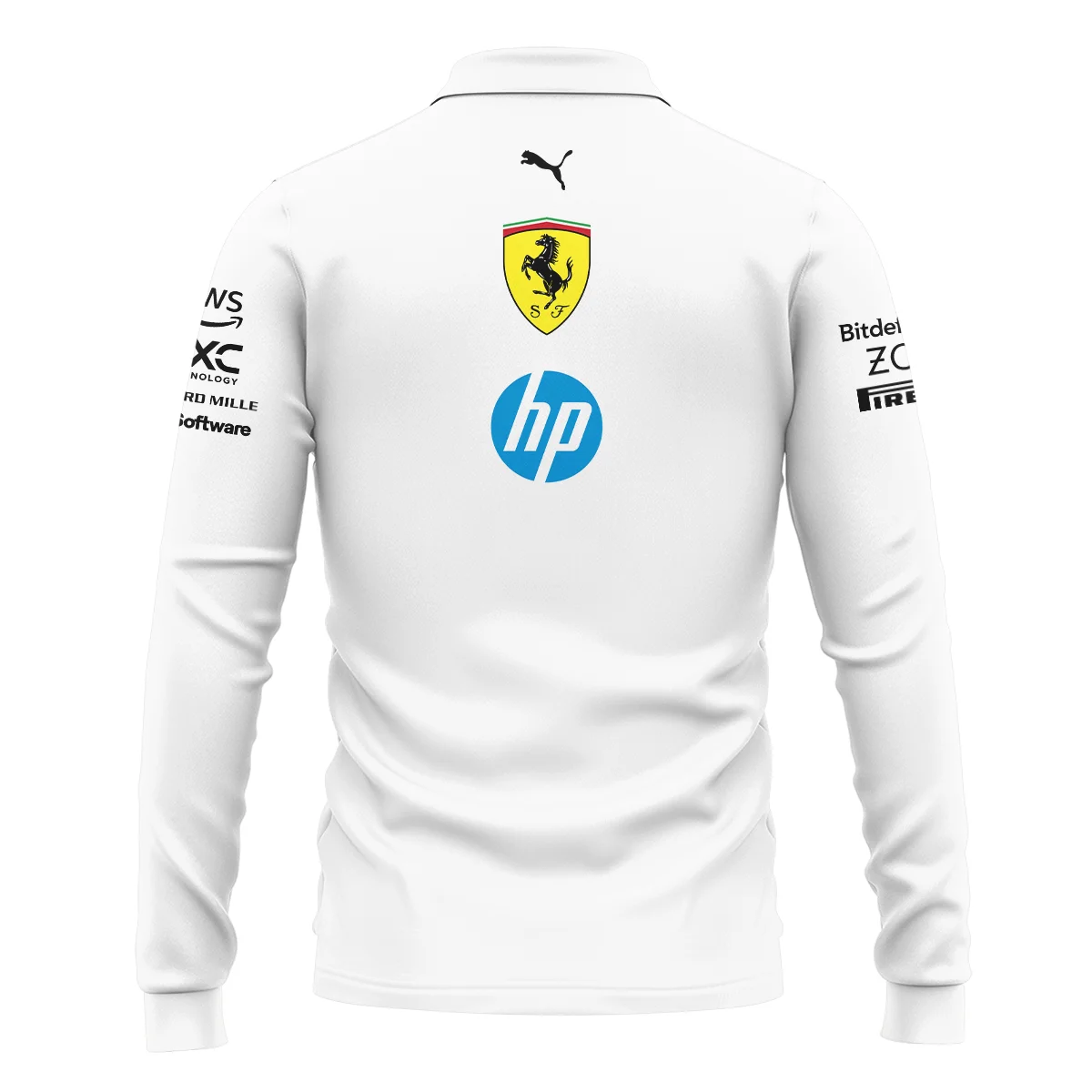 2025 Scuderia Ferrari F1 Long Polo Shirt BLFRR4625A2LPL - Image 3