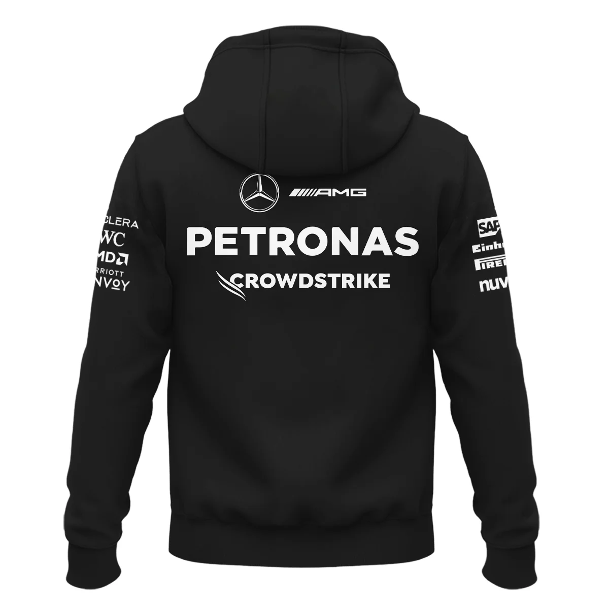 2025 Team Mercedes-AMG Petronas F1 Logo Zipper Hoodie BLMER6525A1ZHD - Image 3