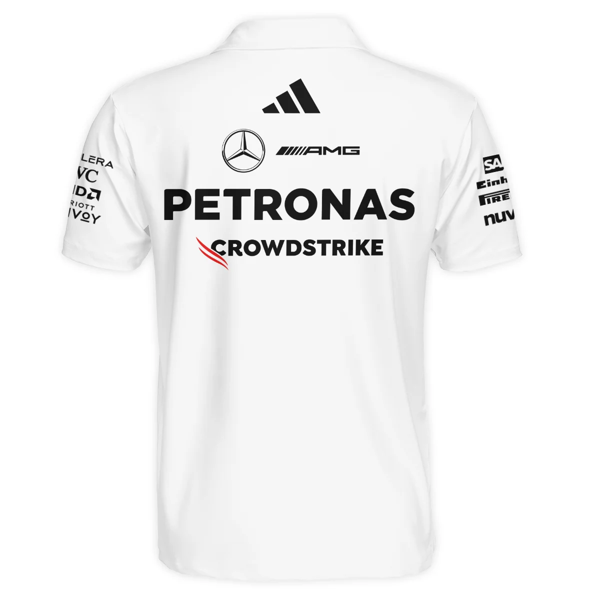 2025 Team Mercedes-AMG Petronas F1 Polo Shirt All Over Prints BLMER6525A2PL - Image 3