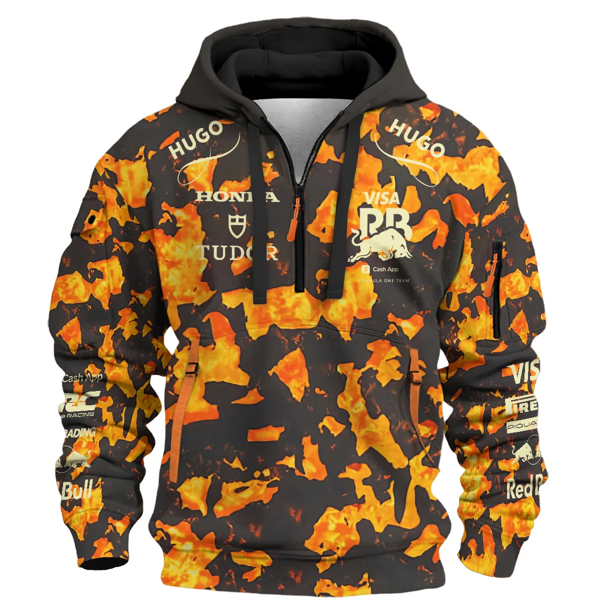 2025 United States GP Racing Bulls F1 Hoodie Half Zip BLVARCB281125AGPHDF - Image 2