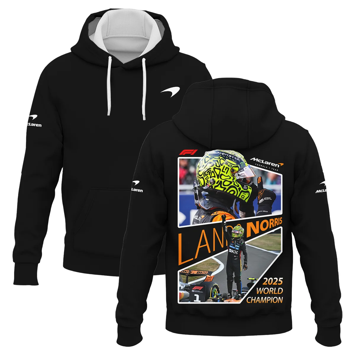 2025 WDC Lando Norris McLaren F1 Team Hoodie BLNRWDCA5HD