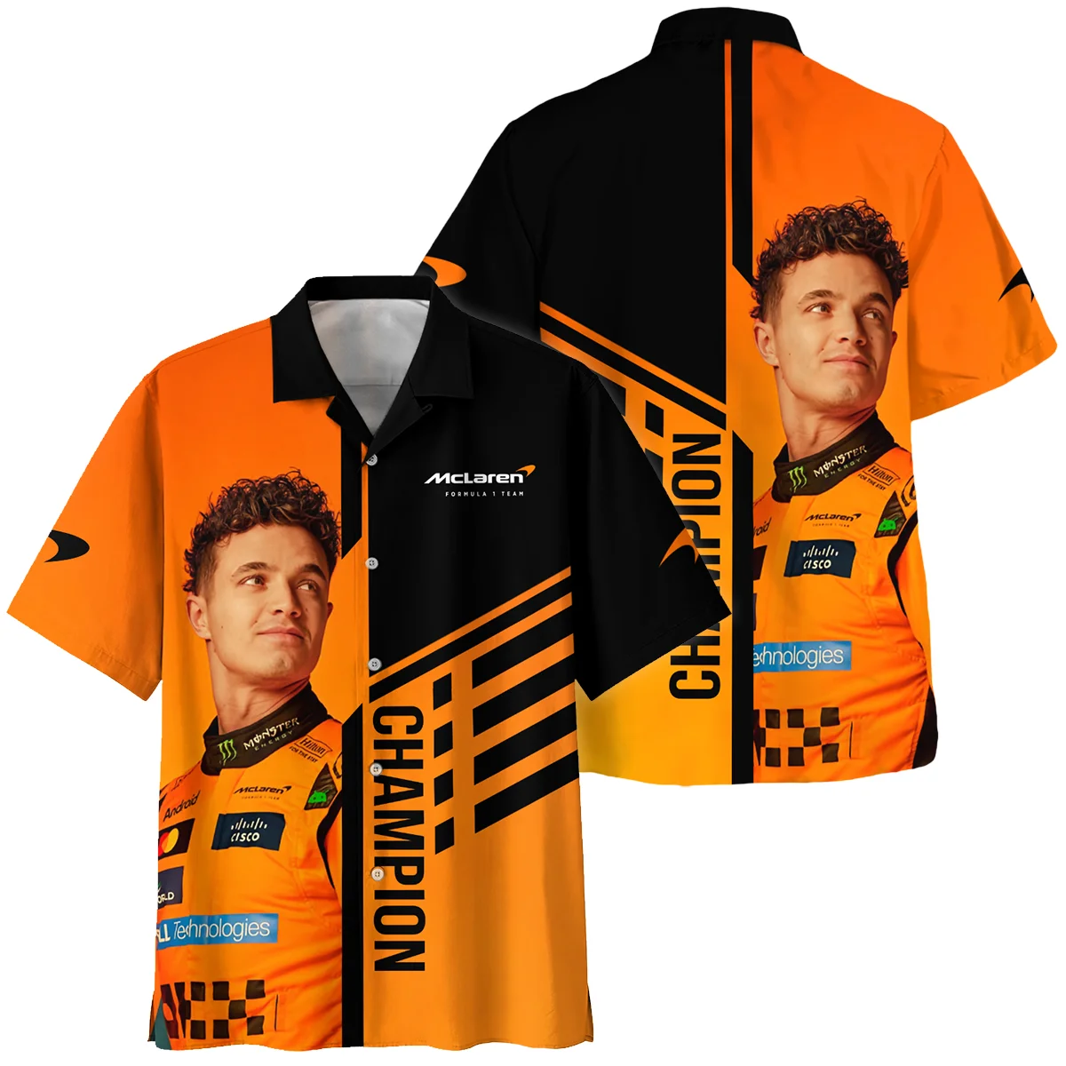 2025 World Champion Lando Norris McLaren F1 Team Hawaiian Shirt BLNRWDCA3HW - Formula Racing Apparel