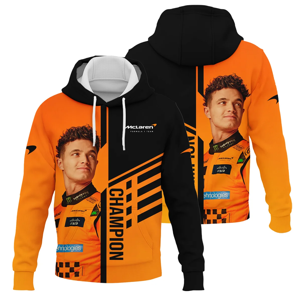 2025 World Champion Lando Norris McLaren F1 Team Hoodie BLNRWDCA3HD - Pit Lane Clothing