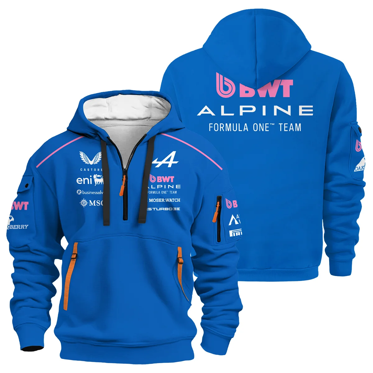 2026 Alpine F1 Teamwear Hoodie Half Zip BLVAALP020226A01HDF - Race Day Outfit