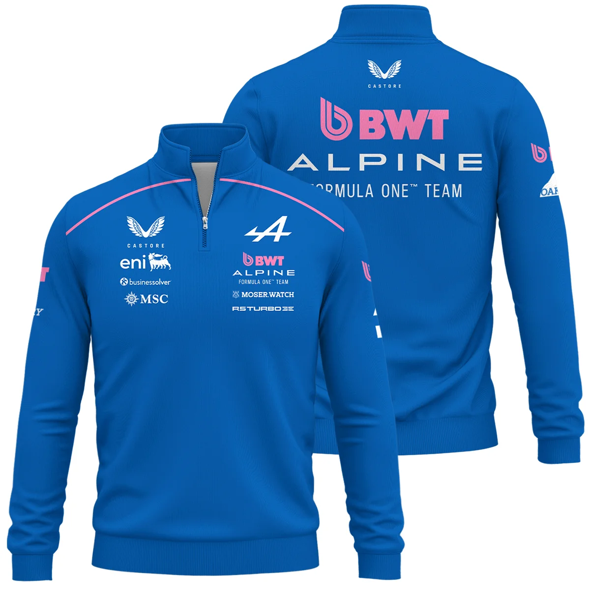 2026 Alpine F1 Teamwear Quarter Zip Sweatshirt BLVAALP020226A01QZS - Race Day Design