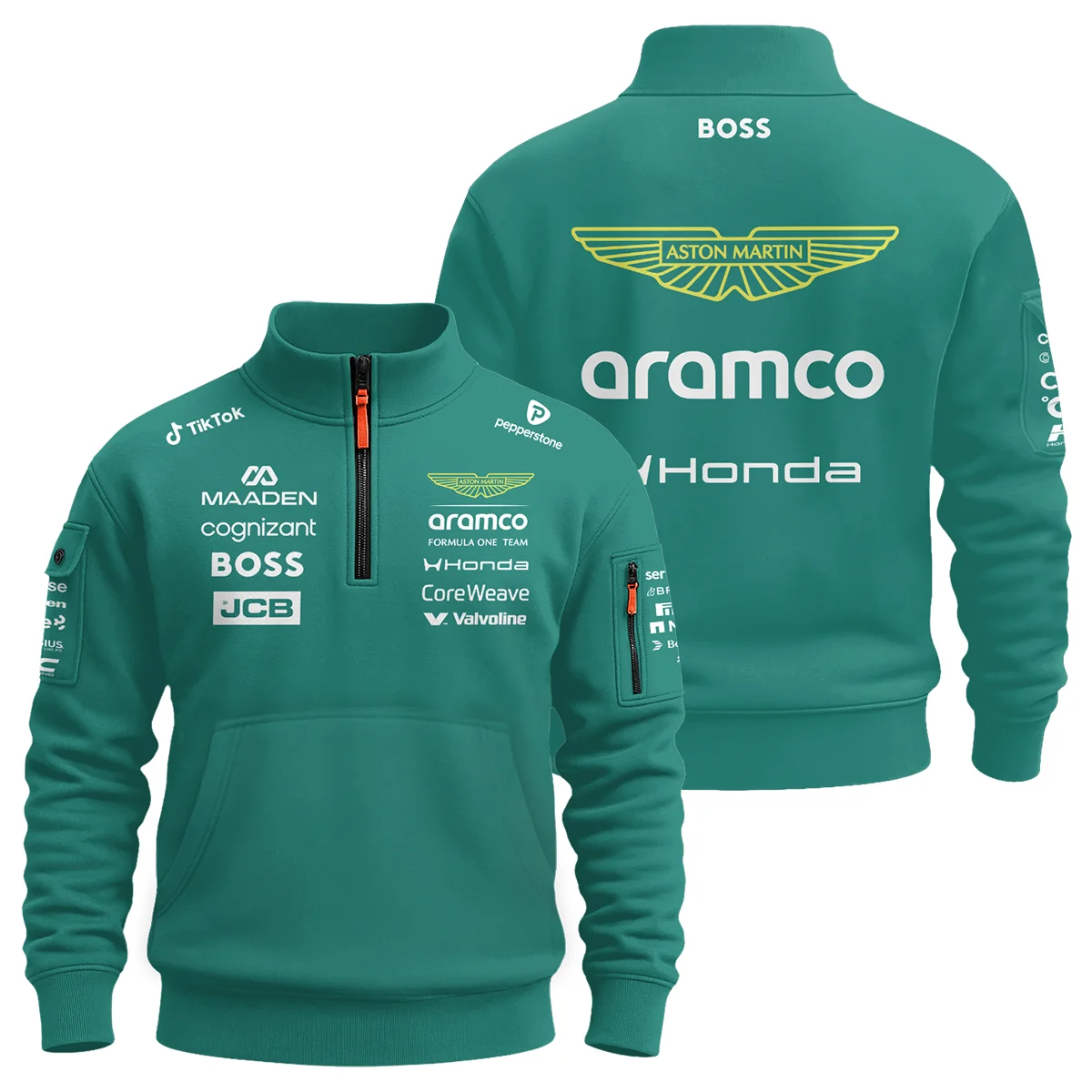 2026 Aston Martin F1 Teamwear Sweatshirt Zipper BLVAAM12226A1SHZ - Formula Racing Apparel