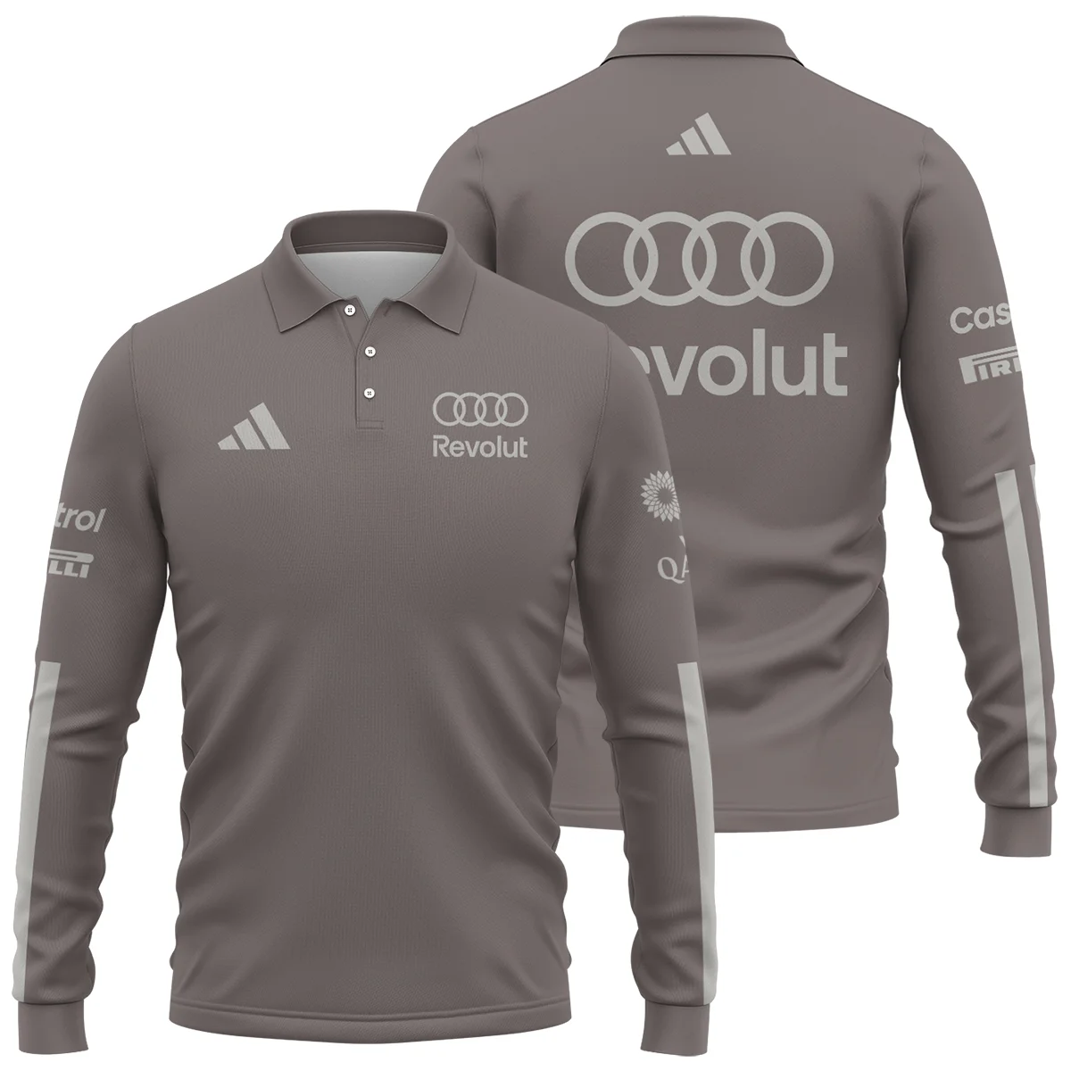 2026 Audi F1 Teamwear For Fans Long Polo Shirt BLVAAUDI230125A03LPL - Motorsport Lifestyle Wear