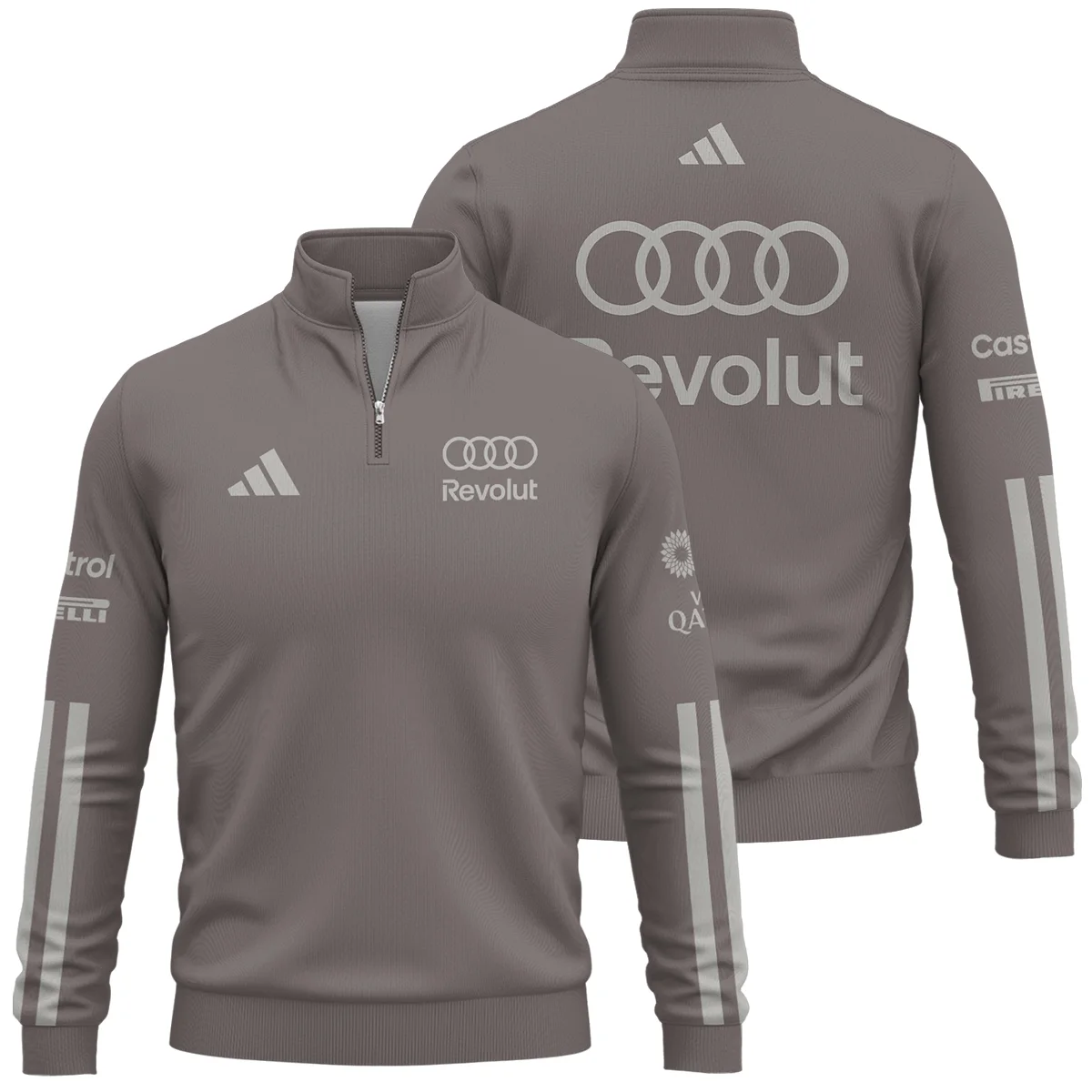 2026 Audi F1 Teamwear For Fans Quarter Zip Sweatshirt BLVAAUDI230125A03QZS - Motorsport Apparel