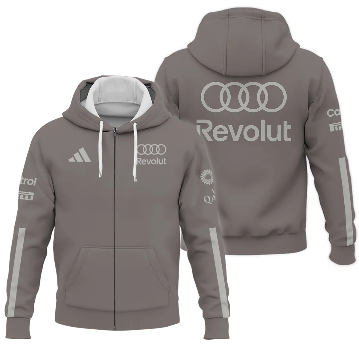 2026 Audi F1 Teamwear For Fans Zipper Hoodie BLVAAUDI230125A03ZHD - Race Day Outfit