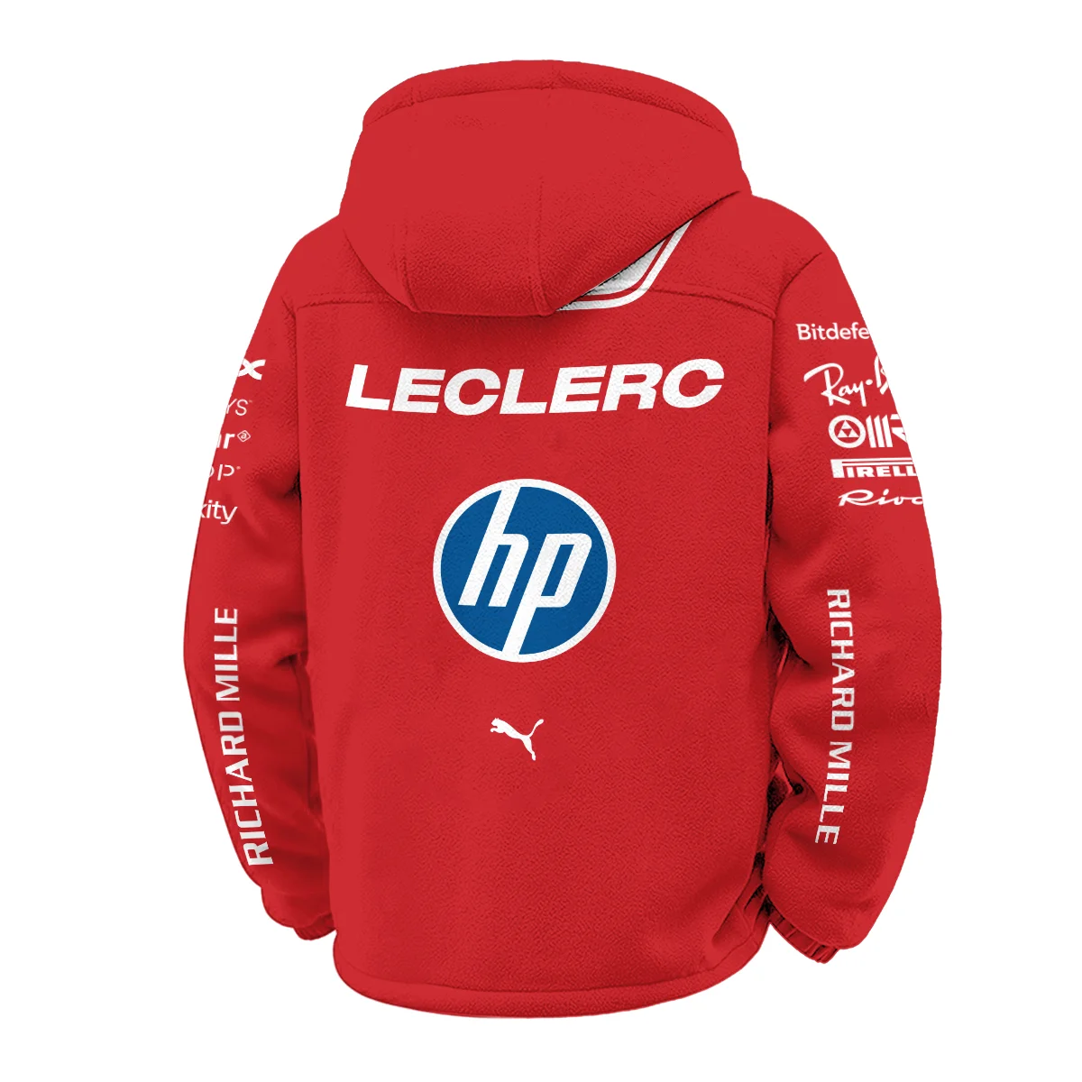 2026 Charles Leclerc Ferrari F1 Teamwear Winter Fleece Jacket BLVAFRR2226A1WFJ - Image 3