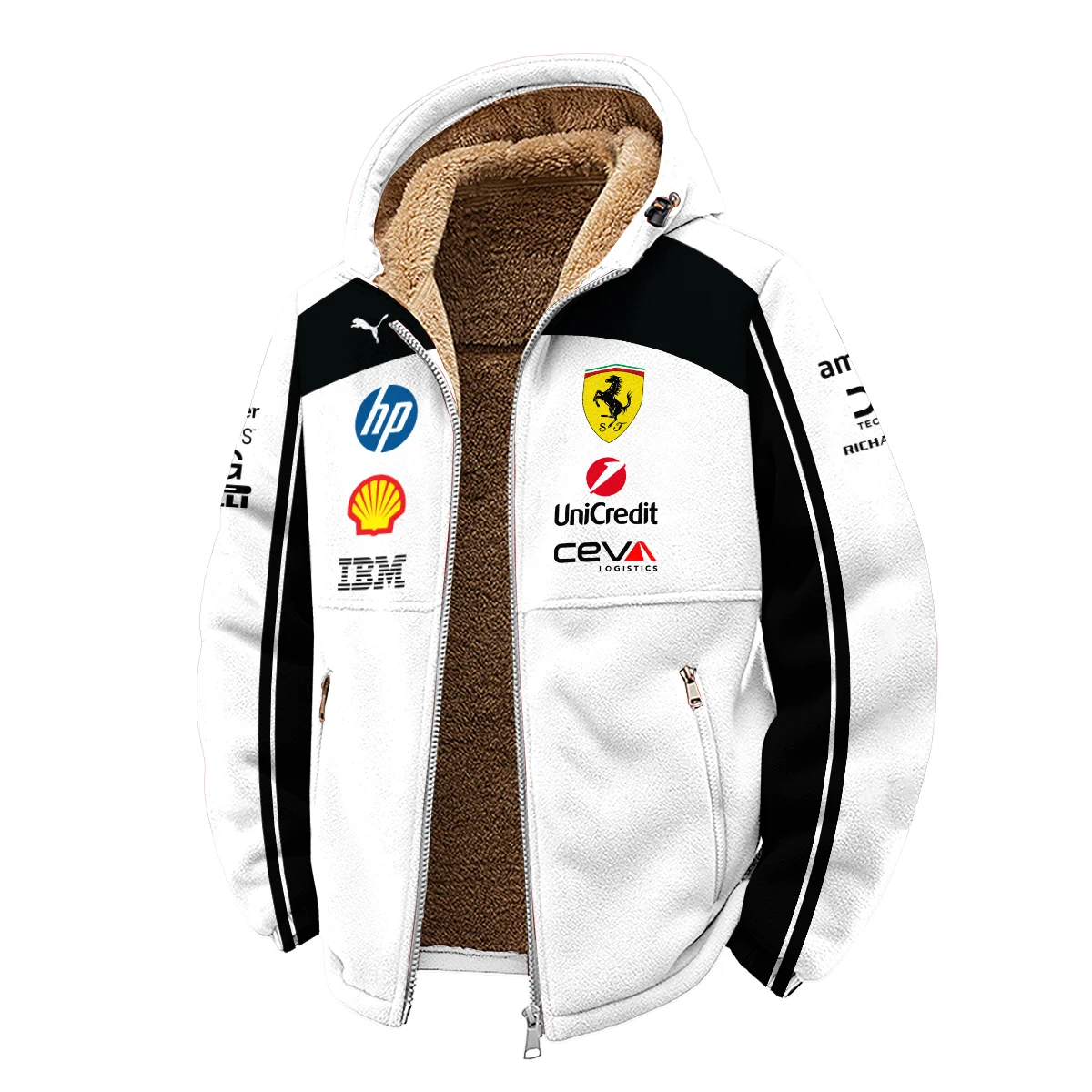 2026 Ferrari F1 Teamwear Winter Fleece Jacket BLVAFRR2226A6WFJ - Image 2
