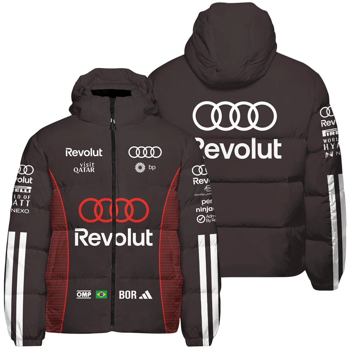 2026 Gabriel Bortoleto Audi F1 Teamwear For Fans Down & Puffer Jackets BLVAAUDI230125A02HCJ