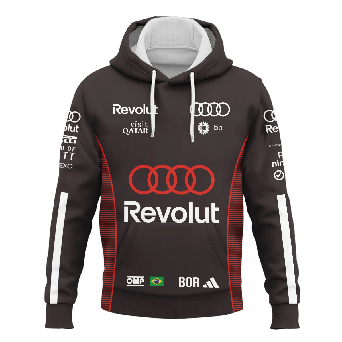 Alternative view of 2026 Gabriel Bortoleto Audi F1 Teamwear For Fans Hoodie BLVAAUDI230125A02HD