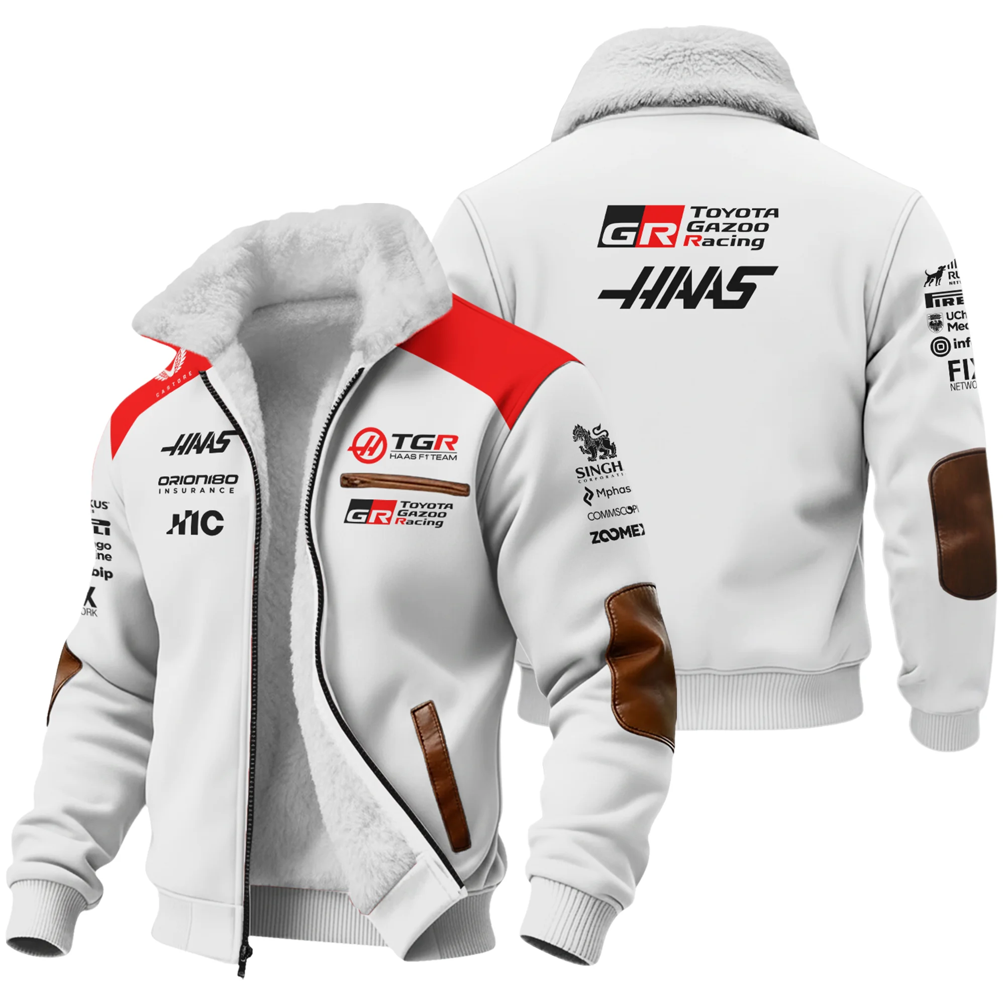2026 Haas F1 Teamwear Fleece Jacket BLVAHAAS9226A2FJ - White - F1 Fan Gear