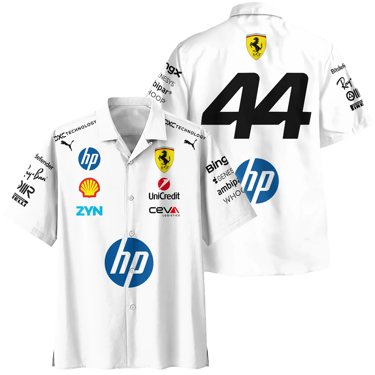 2026 Hamilton 44 Ferrari F1 Teamwear Hawaiian Shirt BLVAFRR2226A4HW - Racing Lifestyle Clothing