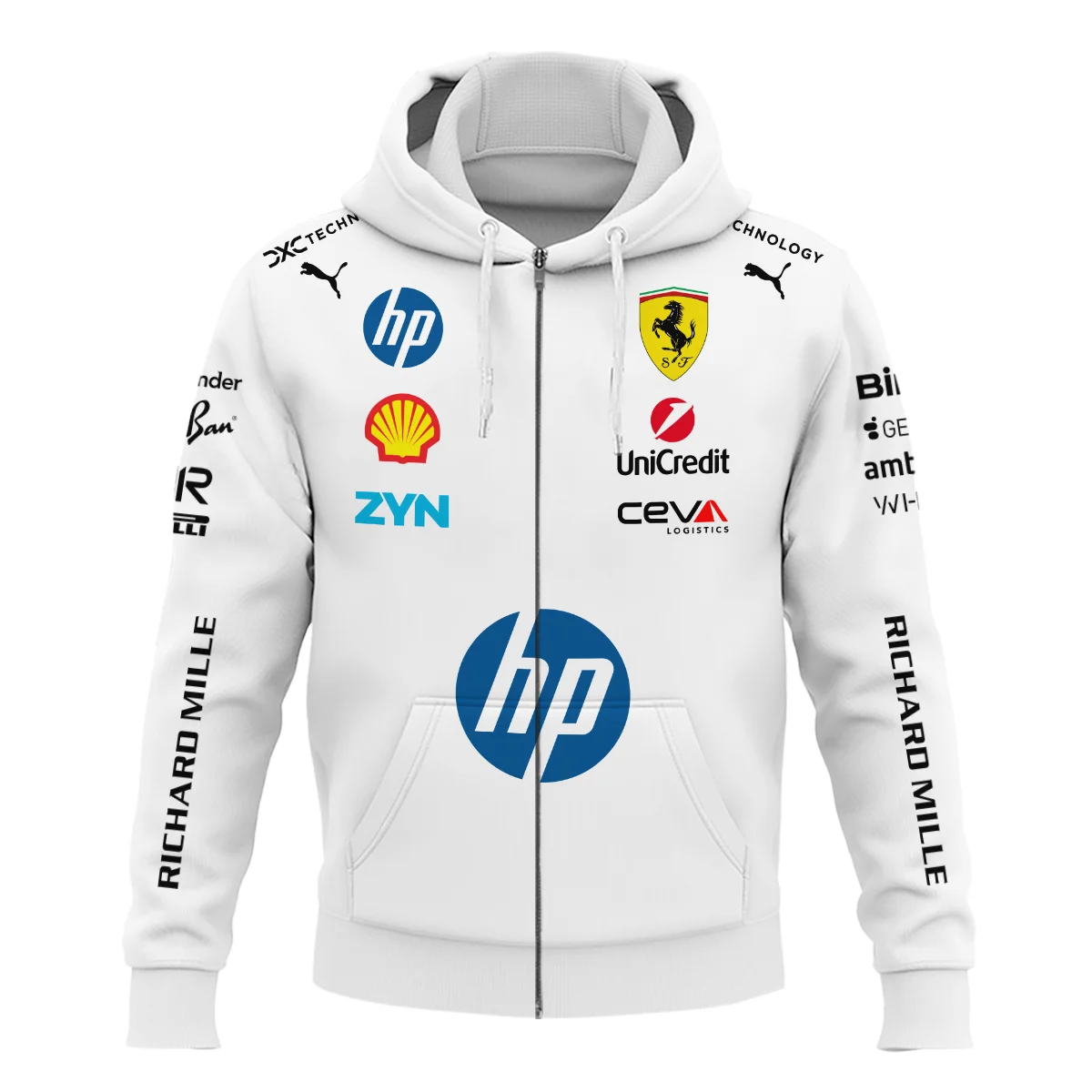 Alternative view of 2026 Leclerc 16 Ferrari F1 Teamwear Zipper Hoodie BLVAFRR2226A2ZHD