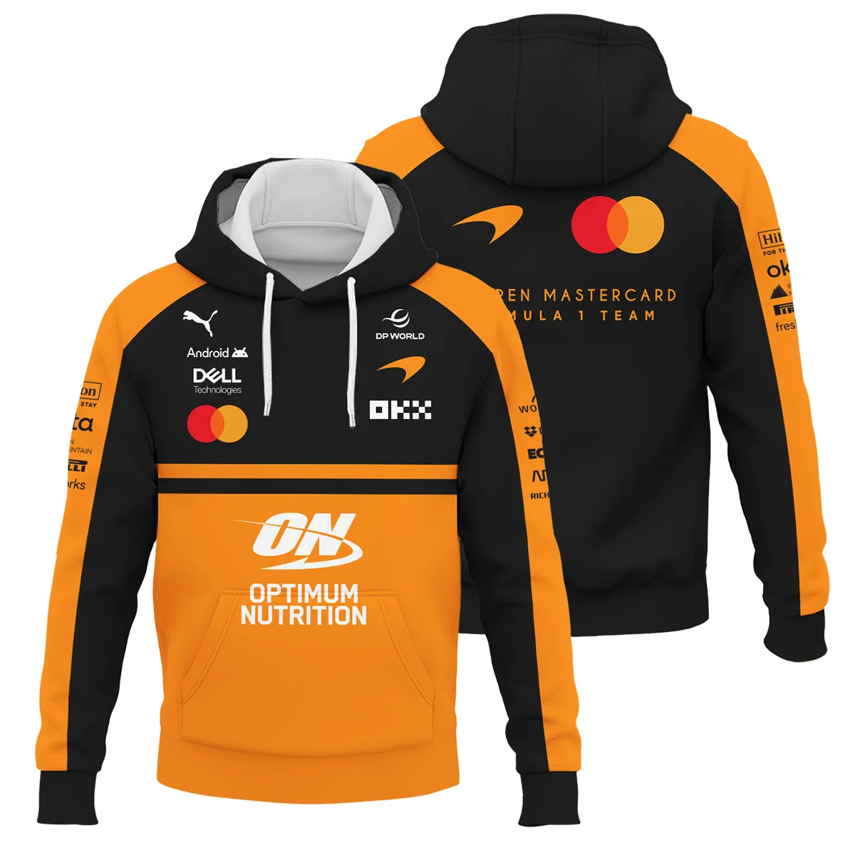 2026 McLaren F1 Teamwear For Fans Hoodie BLMCL25126A1HD - Orange - Race Day Outfit