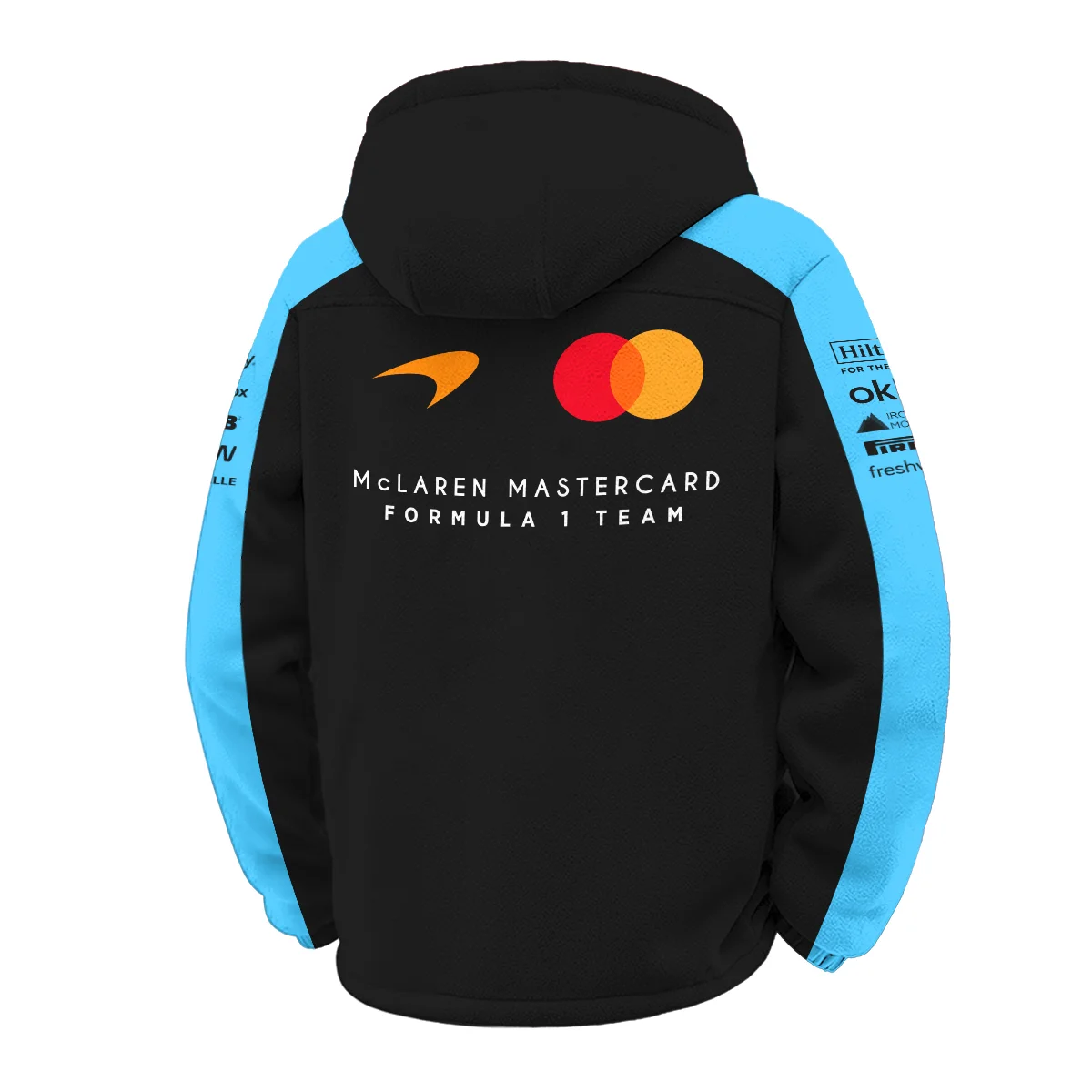 2026 McLaren F1 Teamwear For Fans Winter Fleece Jacket BLMCL25126A3WFJ - Cyan - Image 3