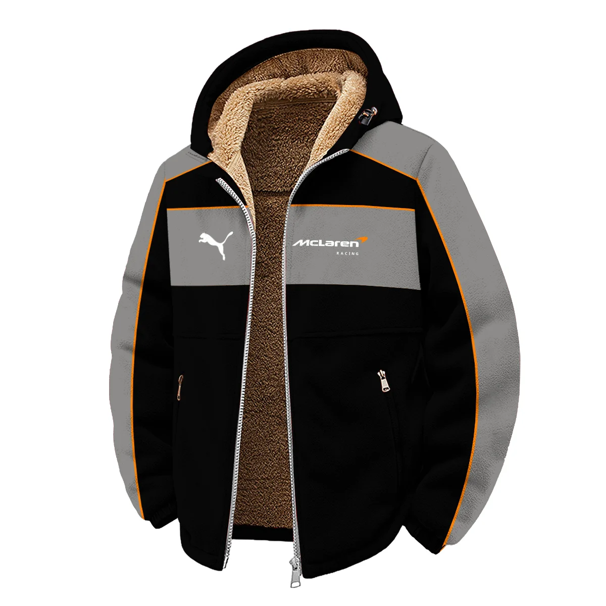 2026 McLaren x Puma F1 Teamwear For Fans Winter Fleece Jacket BLVAMCL230125A01WFJ - Image 2