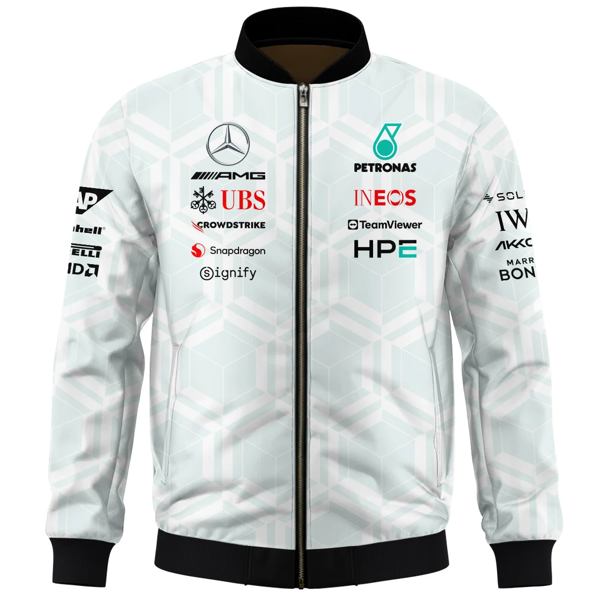 2026 Mercedes F1 Teamwear Bomber BLVAMER1226A2BB - Image 2