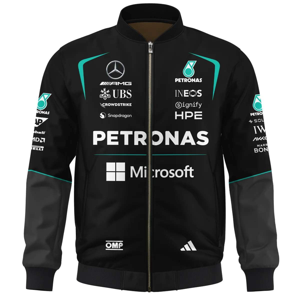 2026 Mercedes F1 Teamwear Bomber BLVAMER1226A4BB - Image 2