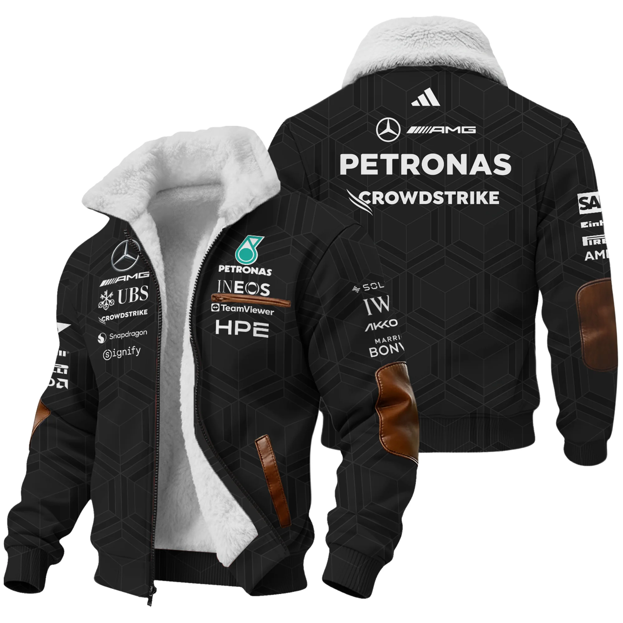 2026 Mercedes F1 Teamwear Fleece Jacket BLVAMER1226A1FJ - Formula Racing Apparel