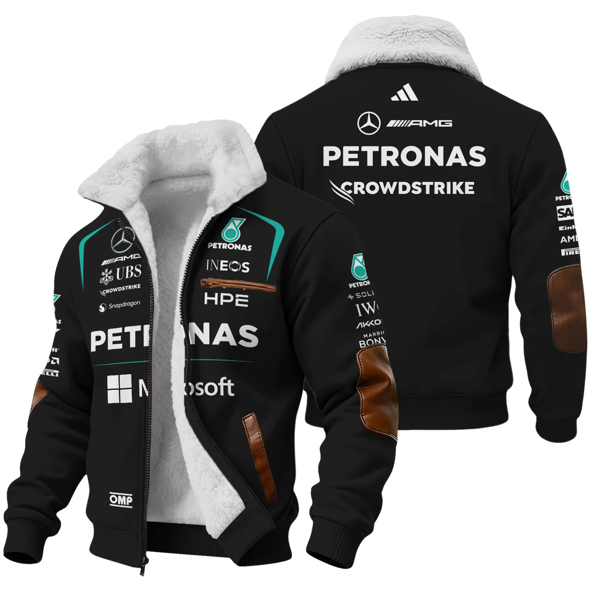 2026 Mercedes F1 Teamwear Fleece Jacket BLVAMER1226A4FJ - Race Day Design