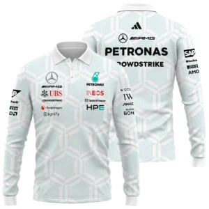 2026 Mercedes F1 Teamwear Long Polo Shirt BLVAMER1226A2LPL - Race Day Outfit
