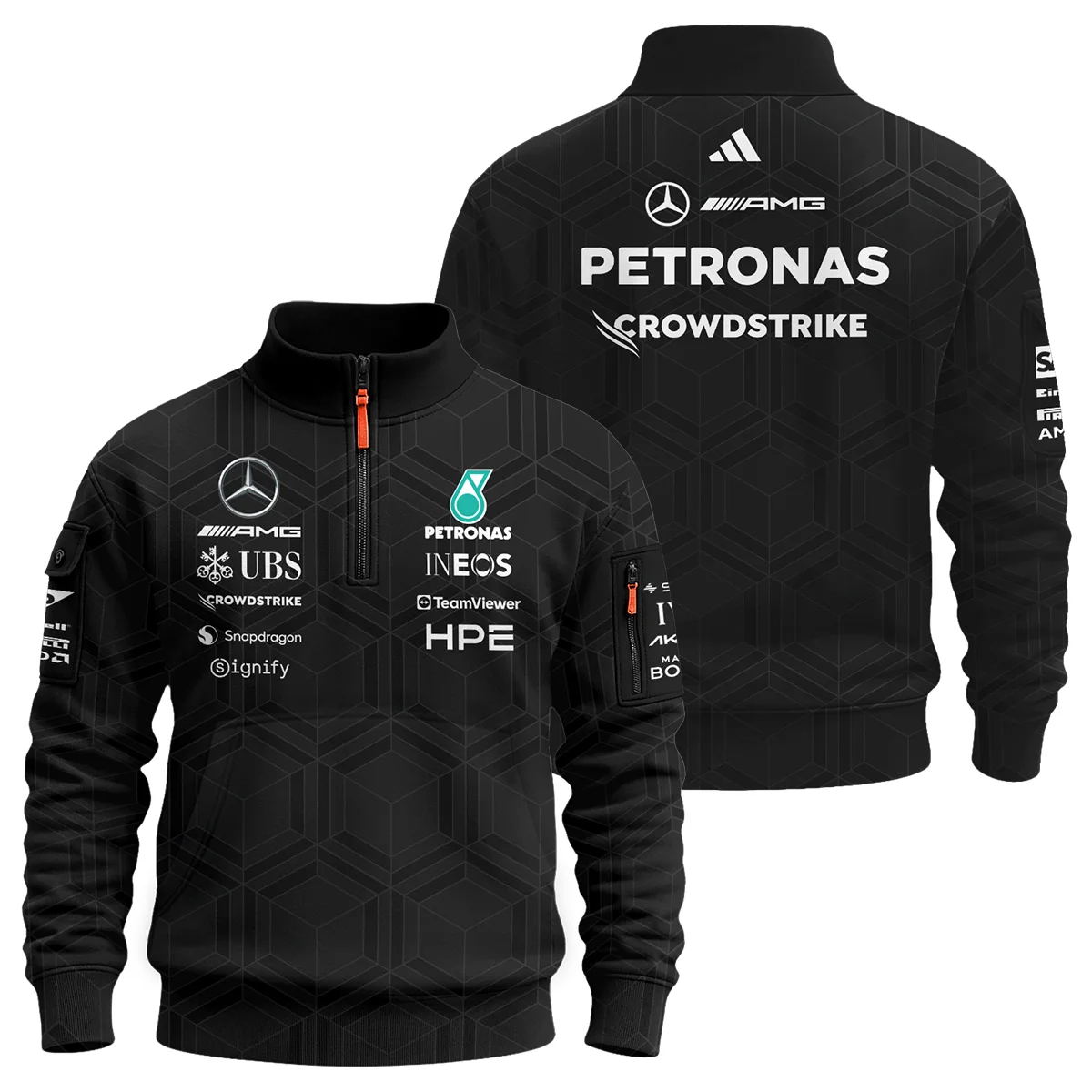 2026 Mercedes F1 Teamwear Sweatshirt Zipper BLVAMER1226A1SHZ - Motorsport Apparel