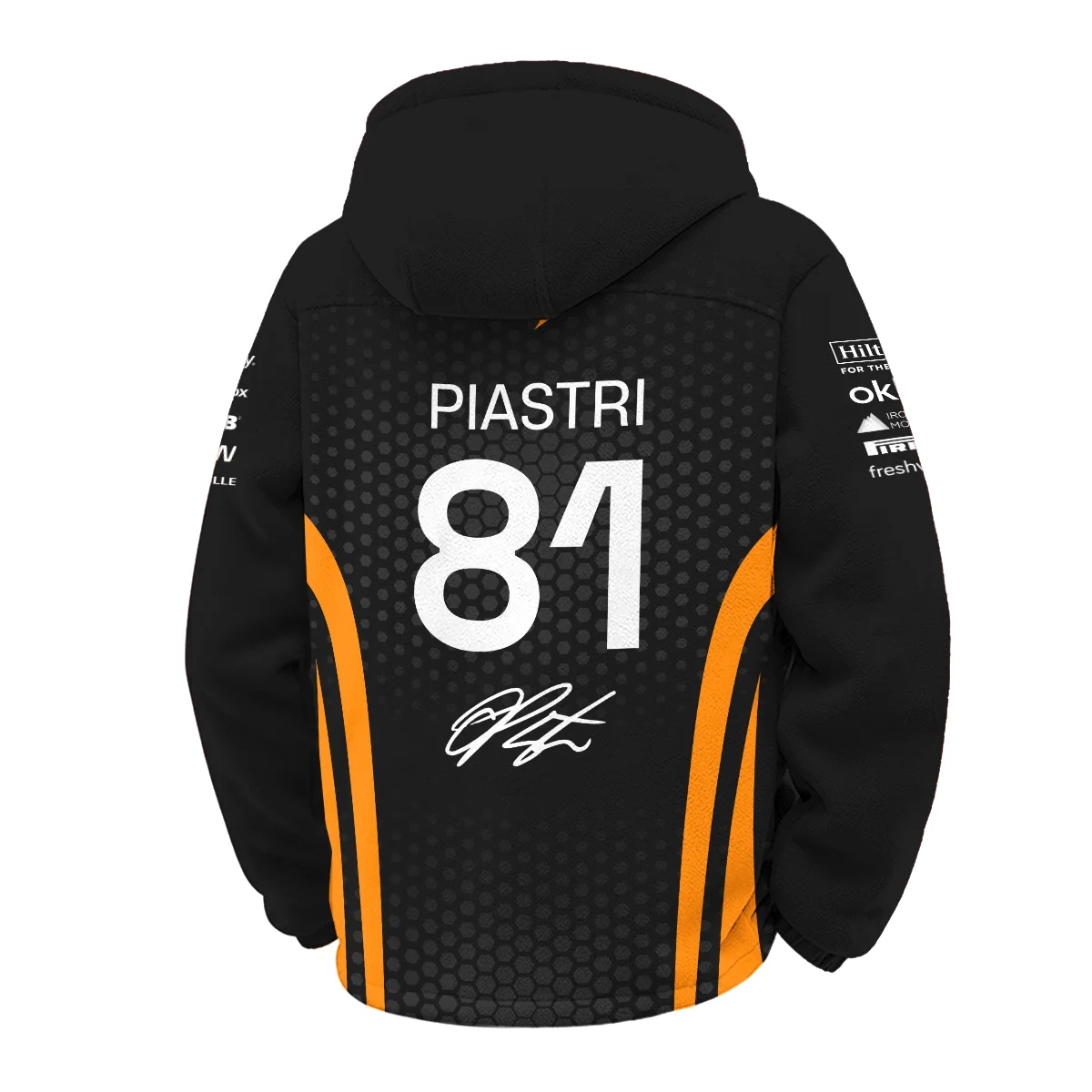 2026 Oscar Piastri McLaren F1 Teamwear Winter Fleece Jacket BLOP26226A1WFJ - Orange - Image 3