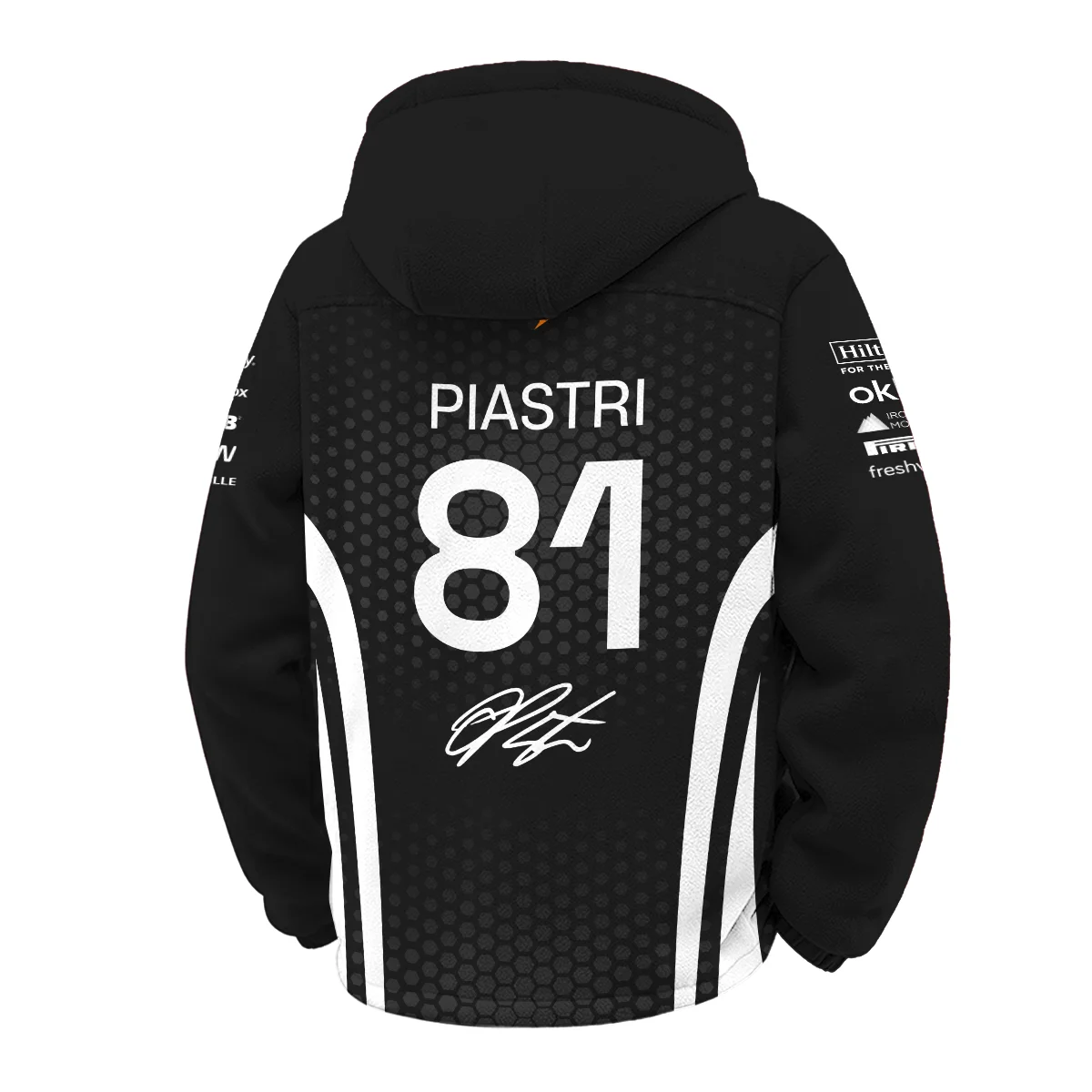 2026 Oscar Piastri McLaren F1 Teamwear Winter Fleece Jacket BLOP26226A2WFJ - White - Image 3