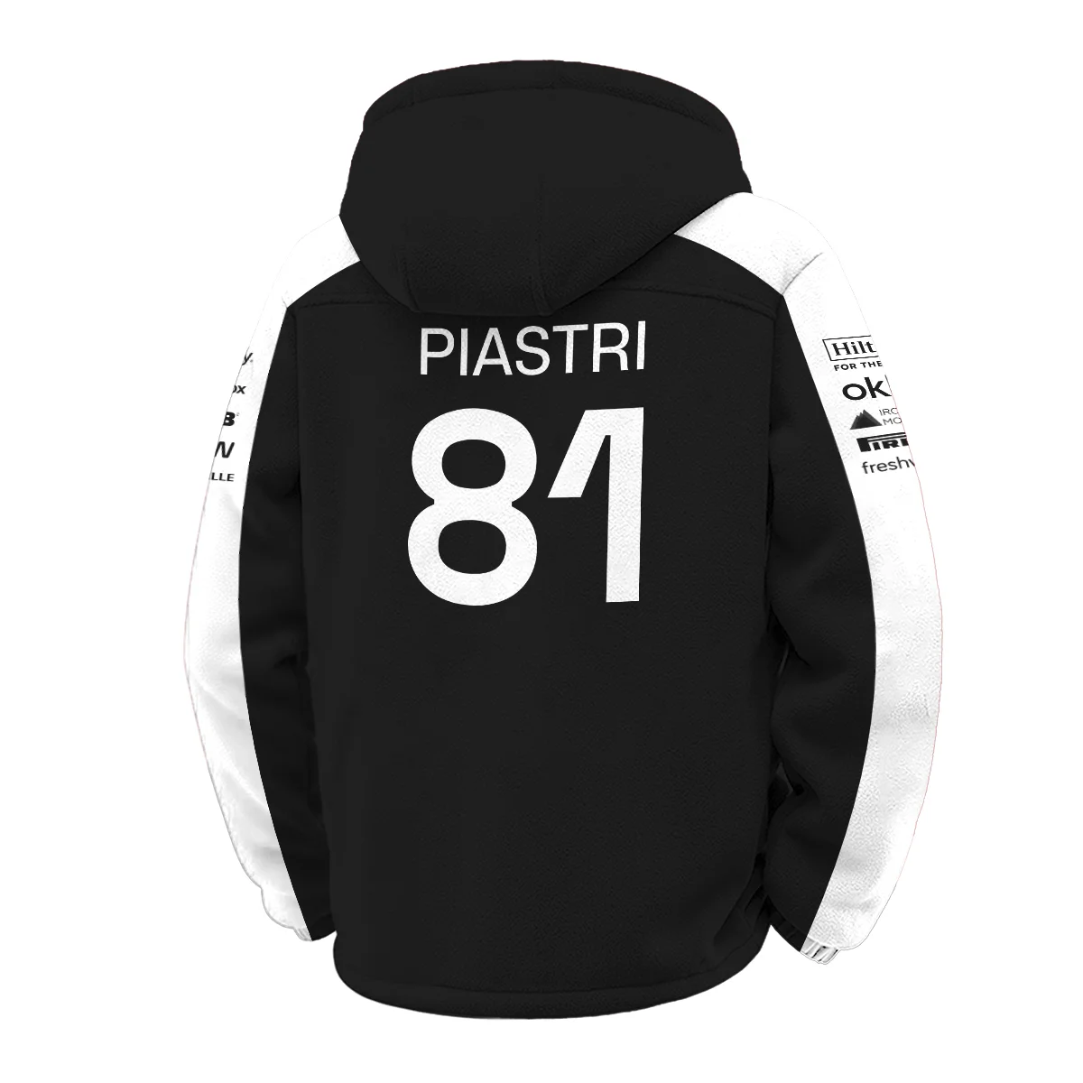 2026 Oscar Piastri McLaren F1 Teamwear Winter Fleece Jacket BLOP4226A2WFJ - White - Image 3