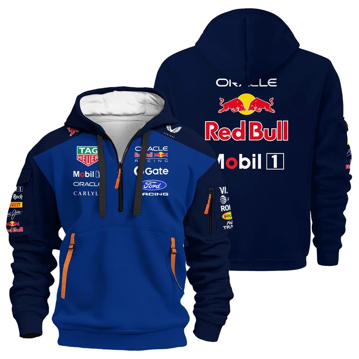 2026 Red Bull Racing F1 Teamwear For Fans Hoodie Half Zip BLVARB160125A01HDF - Racing Lifestyle Clothing