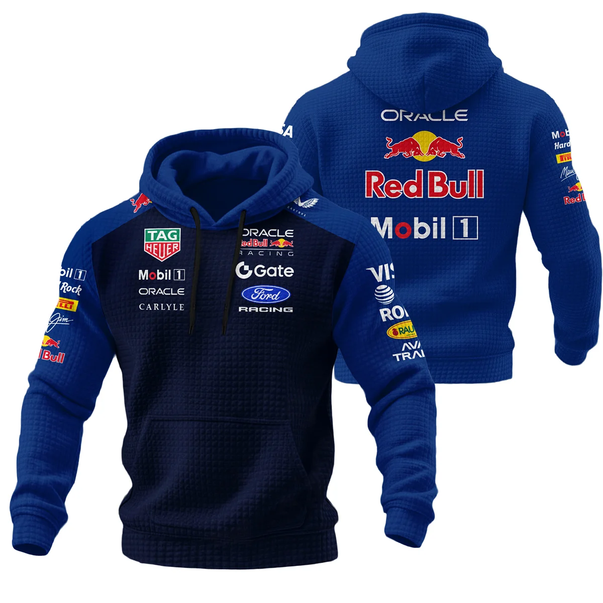 2026 Red Bull Racing F1 Teamwear For Fans Hoodie Quilted Waffle BLVARB160125A02HQW - Formula Racing Apparel