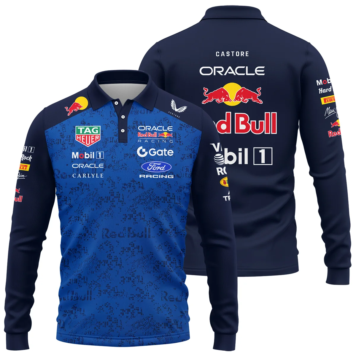 2026 Red Bull Racing F1 Teamwear For Fans Long Polo Shirt BLVARB160125A03LPL - Motorsport Apparel